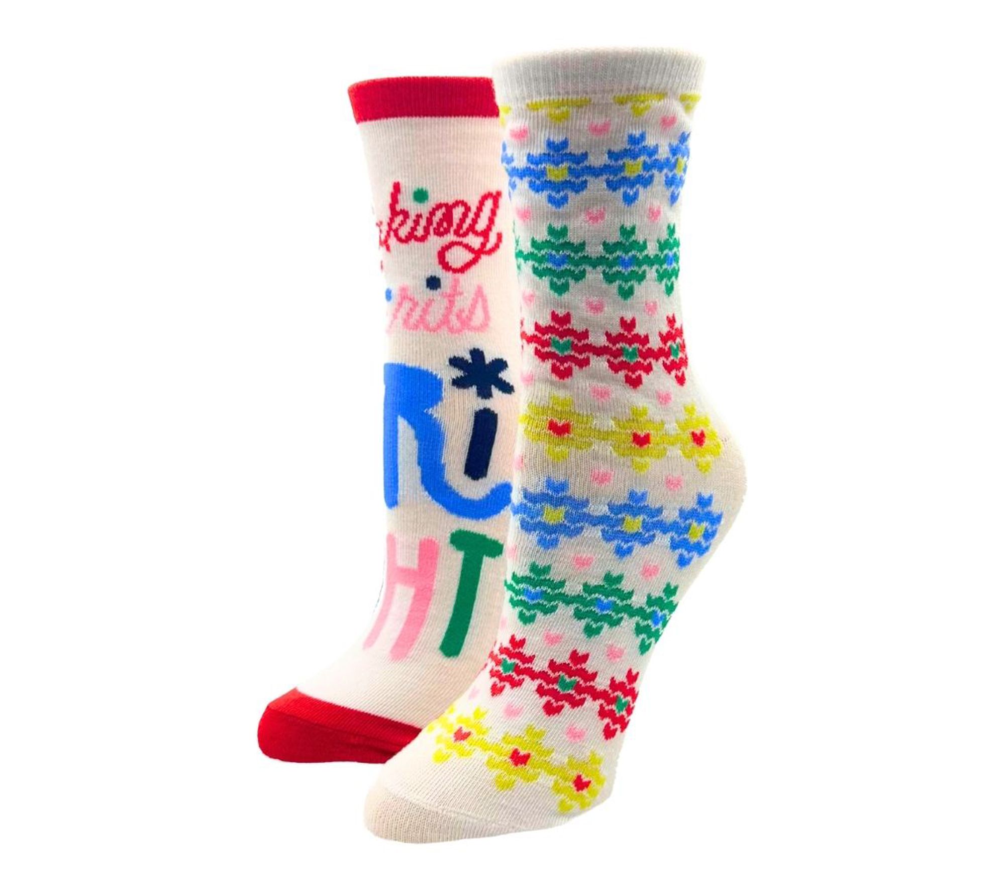 Hallmark Set of 2 Holiday Crew Socks in Greeting Card Box