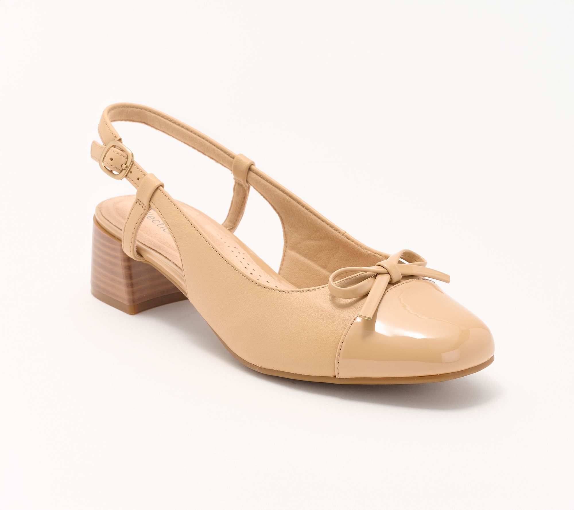 Clarks Collection Leather Sling Back Pumps -Iridessa Sling