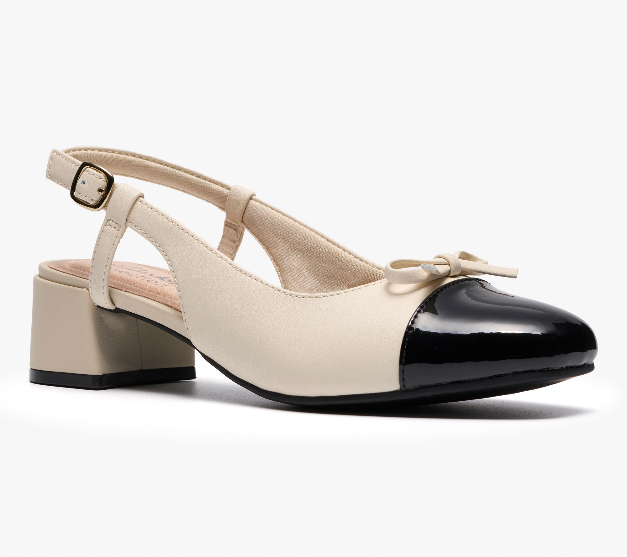 Clarks Collection Leather Sling Back Pumps -Iridessa Sling