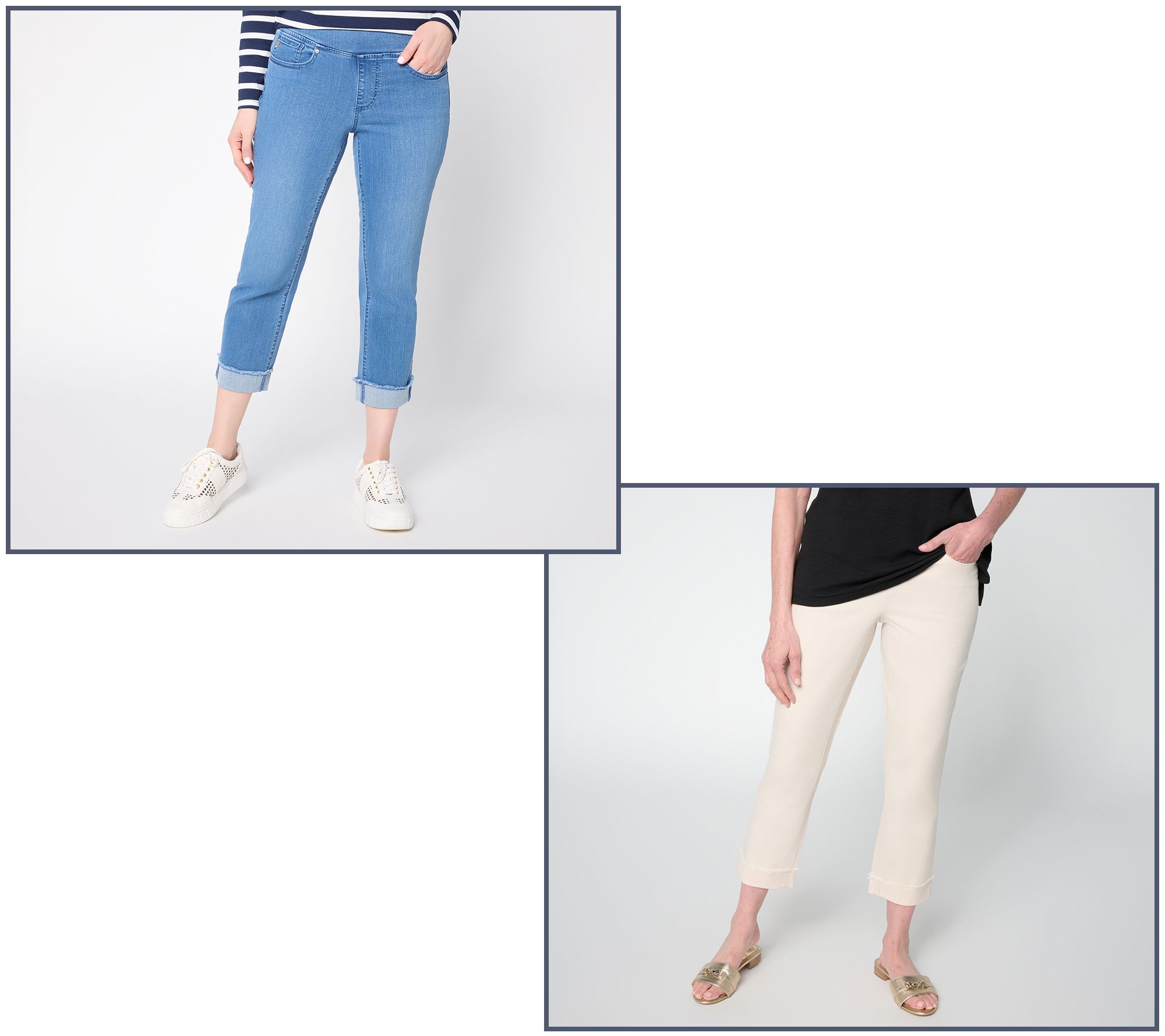  Belle by Kim Gravel TripleLuxe Cuffed Crop Jean - A726495