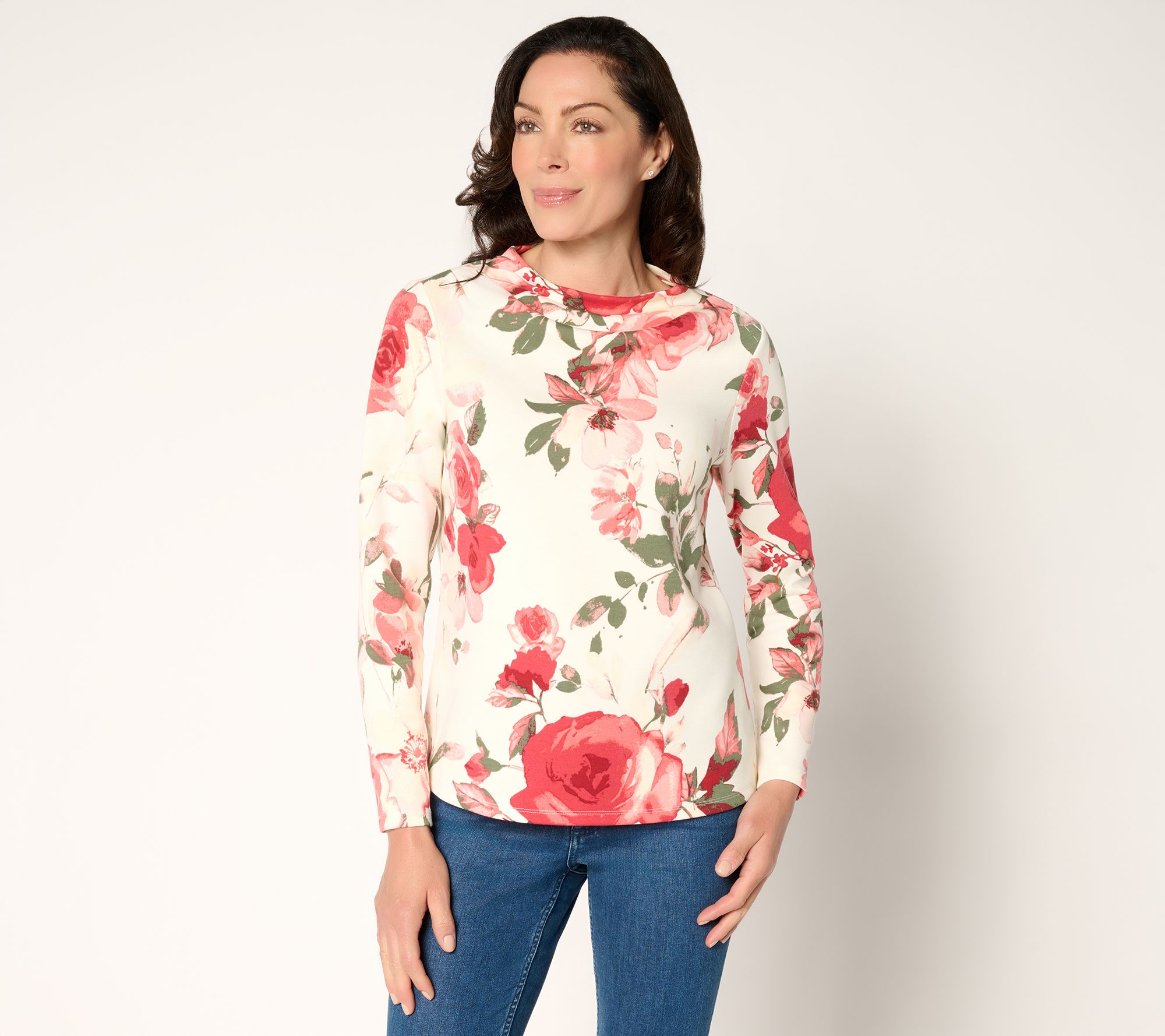 "As Is" BEAUTIFUL by Lawrence Zarian Print Scuba Pullover