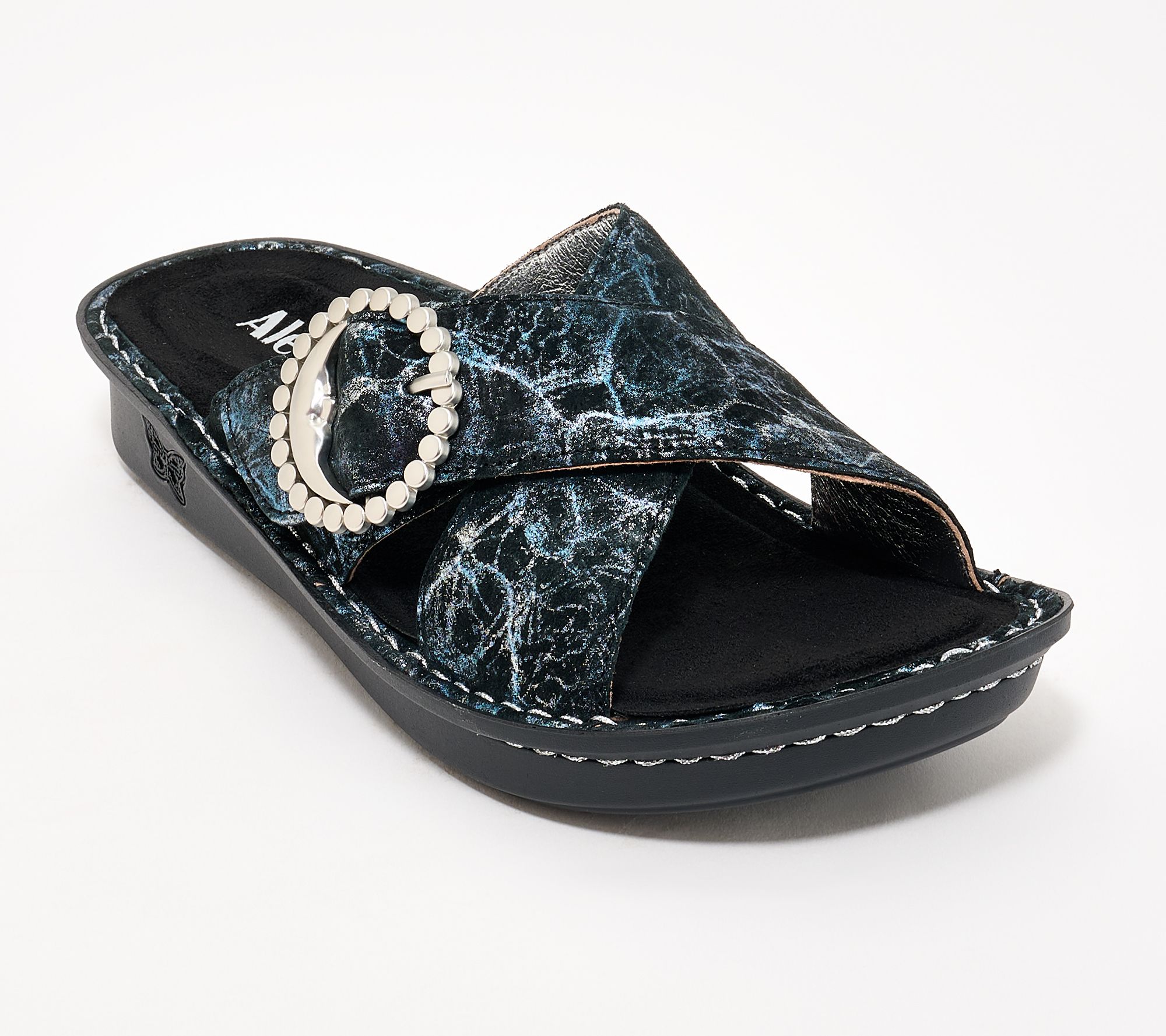 Alegria Ajustable Cross-Strap Slide Sandals - Vanya
