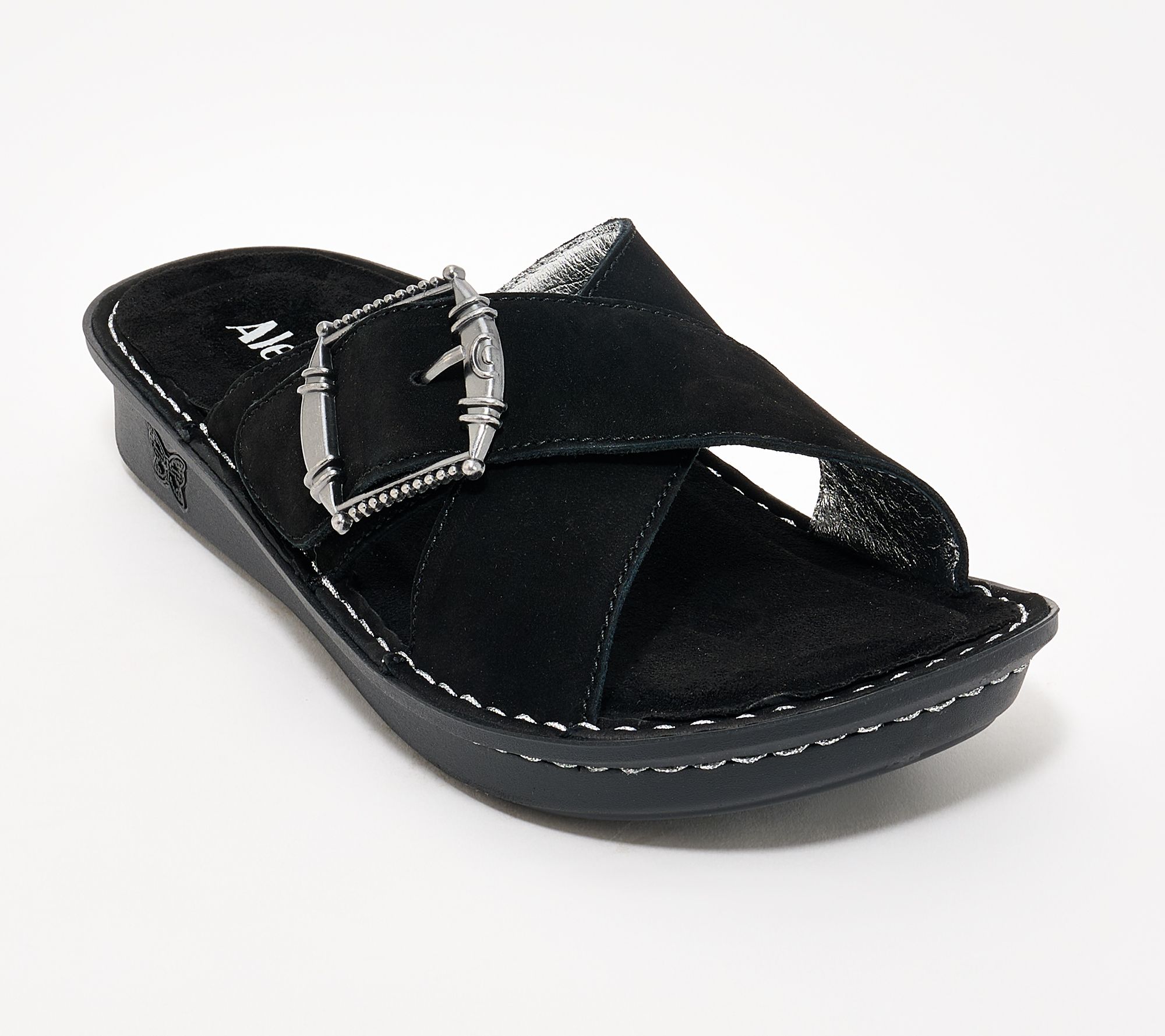 Alegria Adjustable Cross-Strap Slide Sandals - Vanya