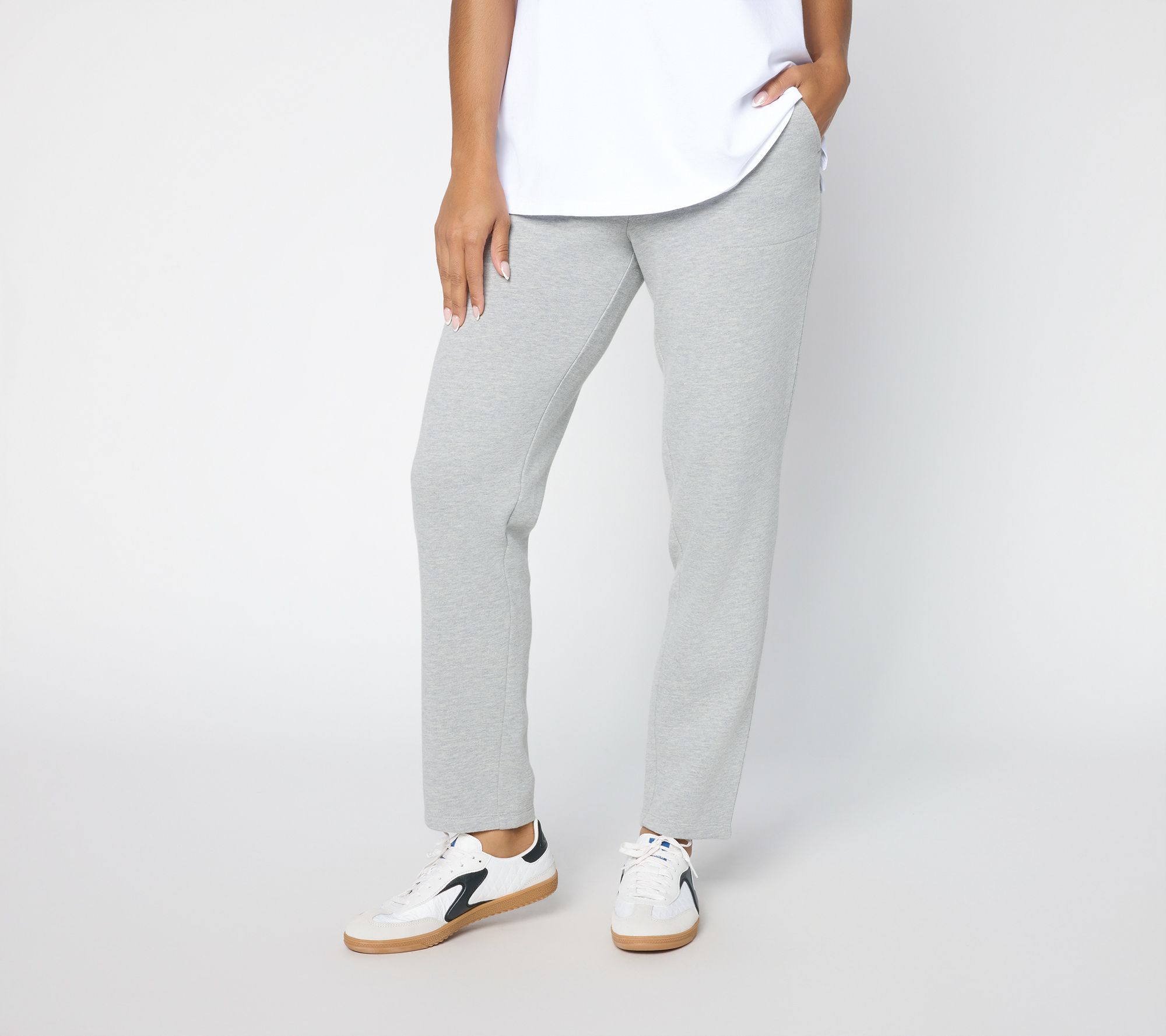 "As Is" Susan Graver Regular Cloudsoft Fleece Pull On Pants