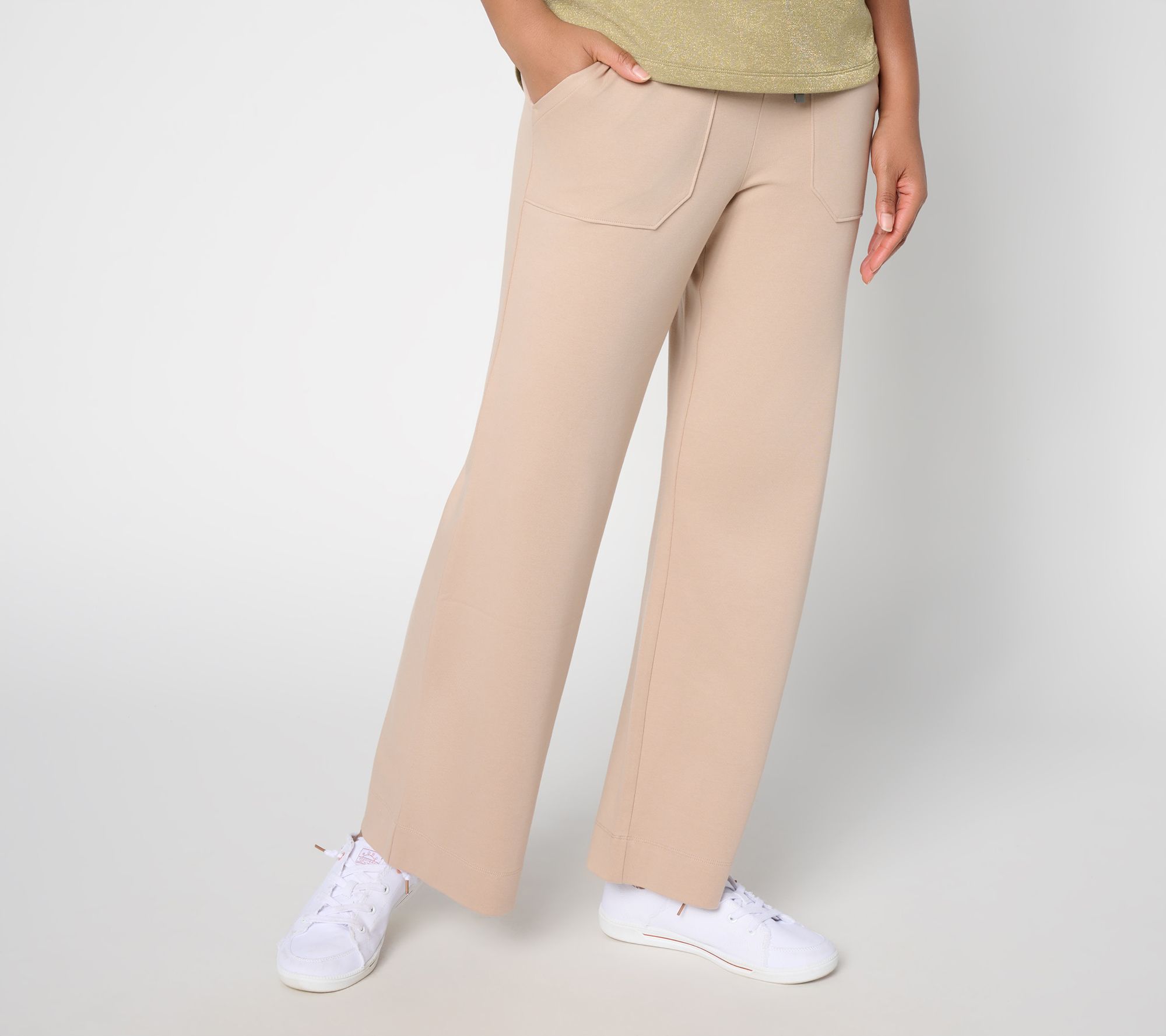 "As Is" Martha Stewart Signature Tall Skylands Knit Wide Leg Pants