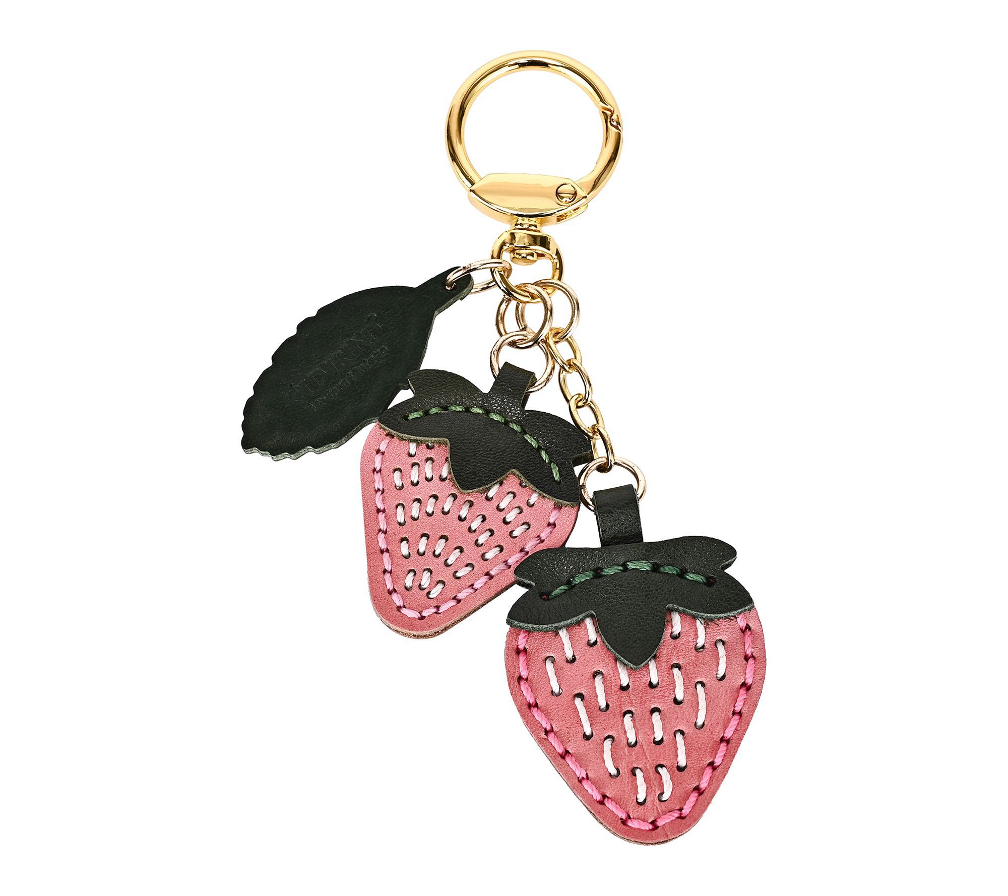 Old Trend Strawberry Mini Handcrafted Leather Fruit Keychain