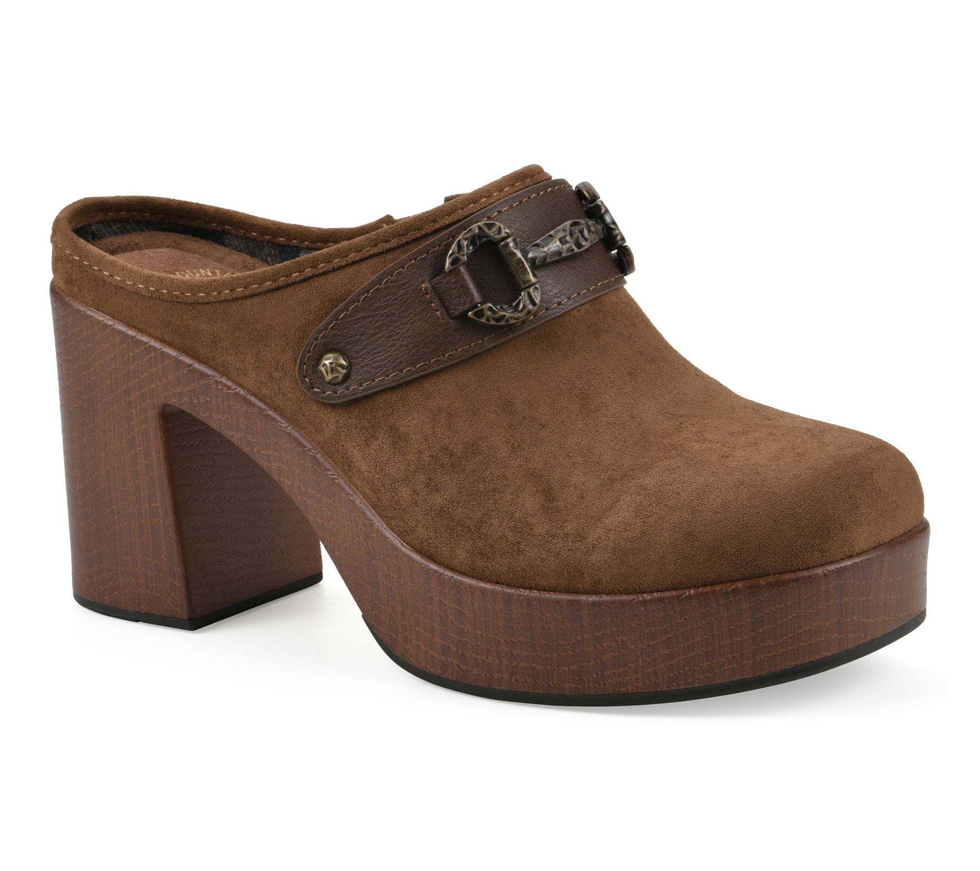 White Mountain Platform Heeled Clogs -Barleys