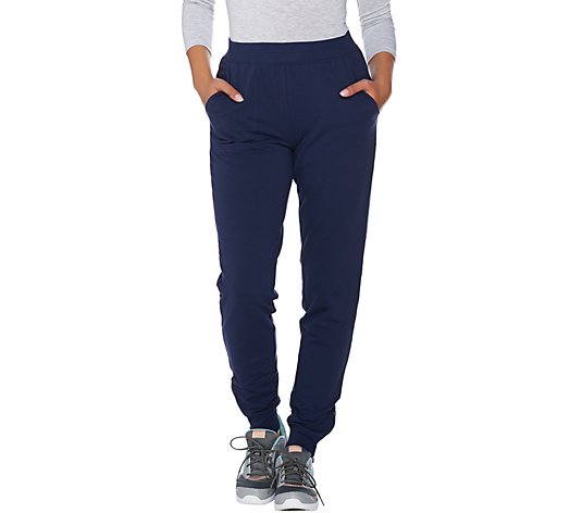 Denim & Co. Active Regular Jogger Pants with Zipper Detail - QVC.com