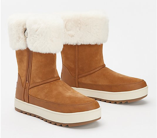 Koolaburra by UGG Suede Faux Fur Tall Boots - Tynlee