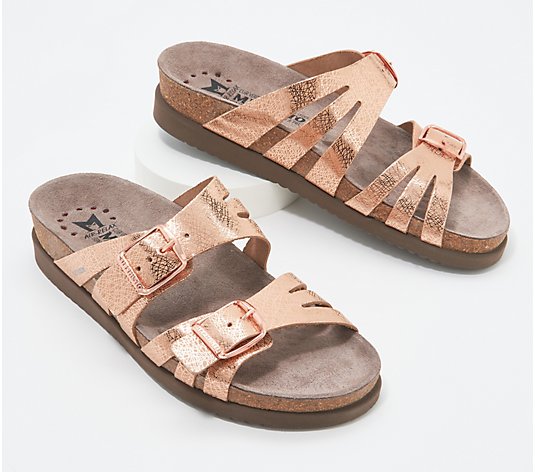 MEPHISTO Leather Slide Sandals - Helisa