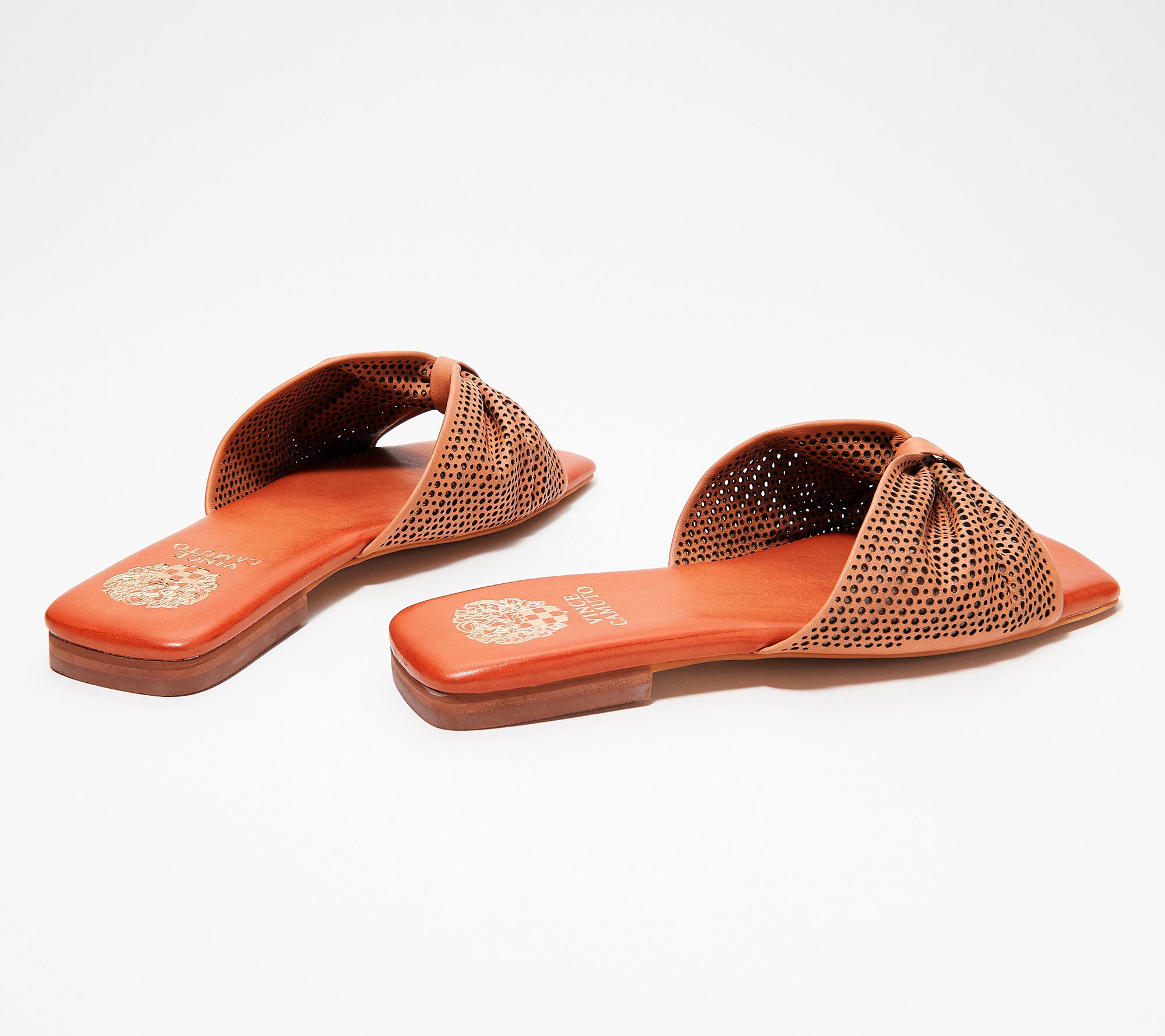 Vince Camuto Perforated Leather Thong Sandals - Amahlee - QVC.com