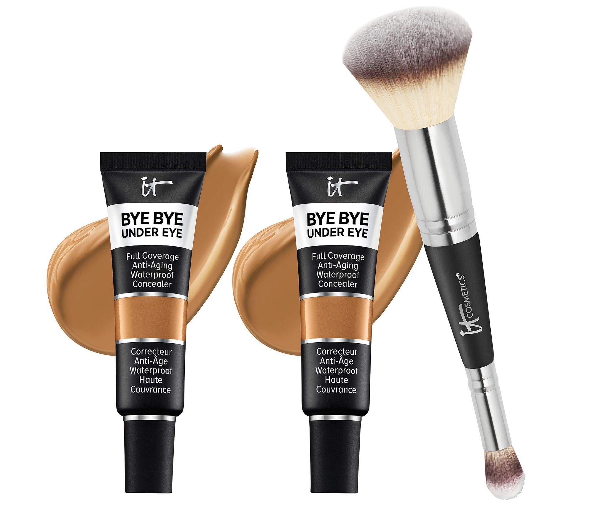 IT Cosmetics Bye Bye Under Eye Anti-Aging Concealer Duo w/ Luxe Brush -  QVC.com