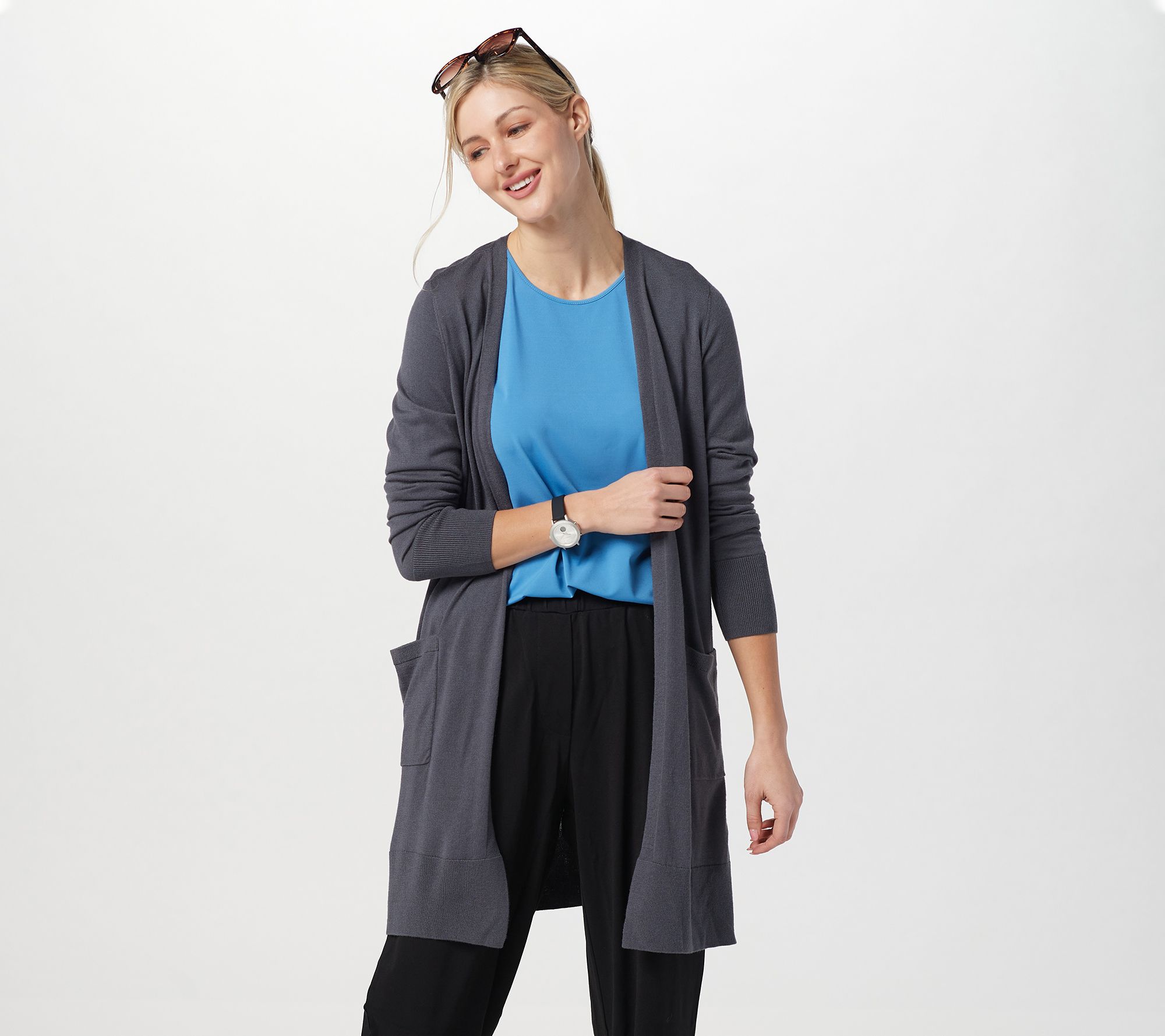 Form & Line by Universal Standard Knee Length Cardigan