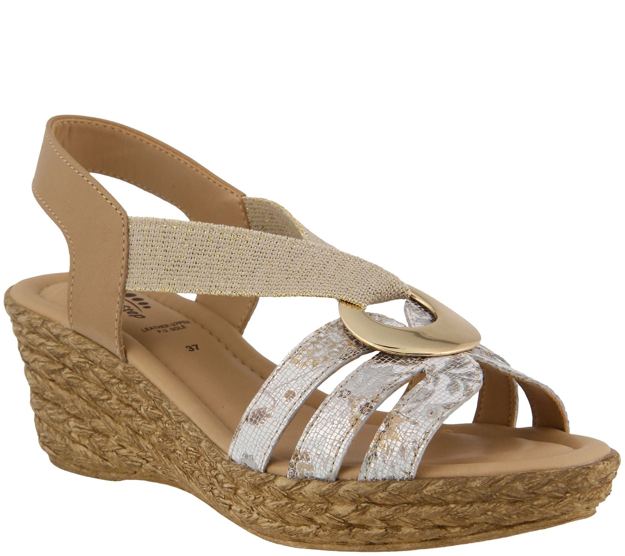 Spring Step Leather Slingback Sandals - Misi - QVC.com