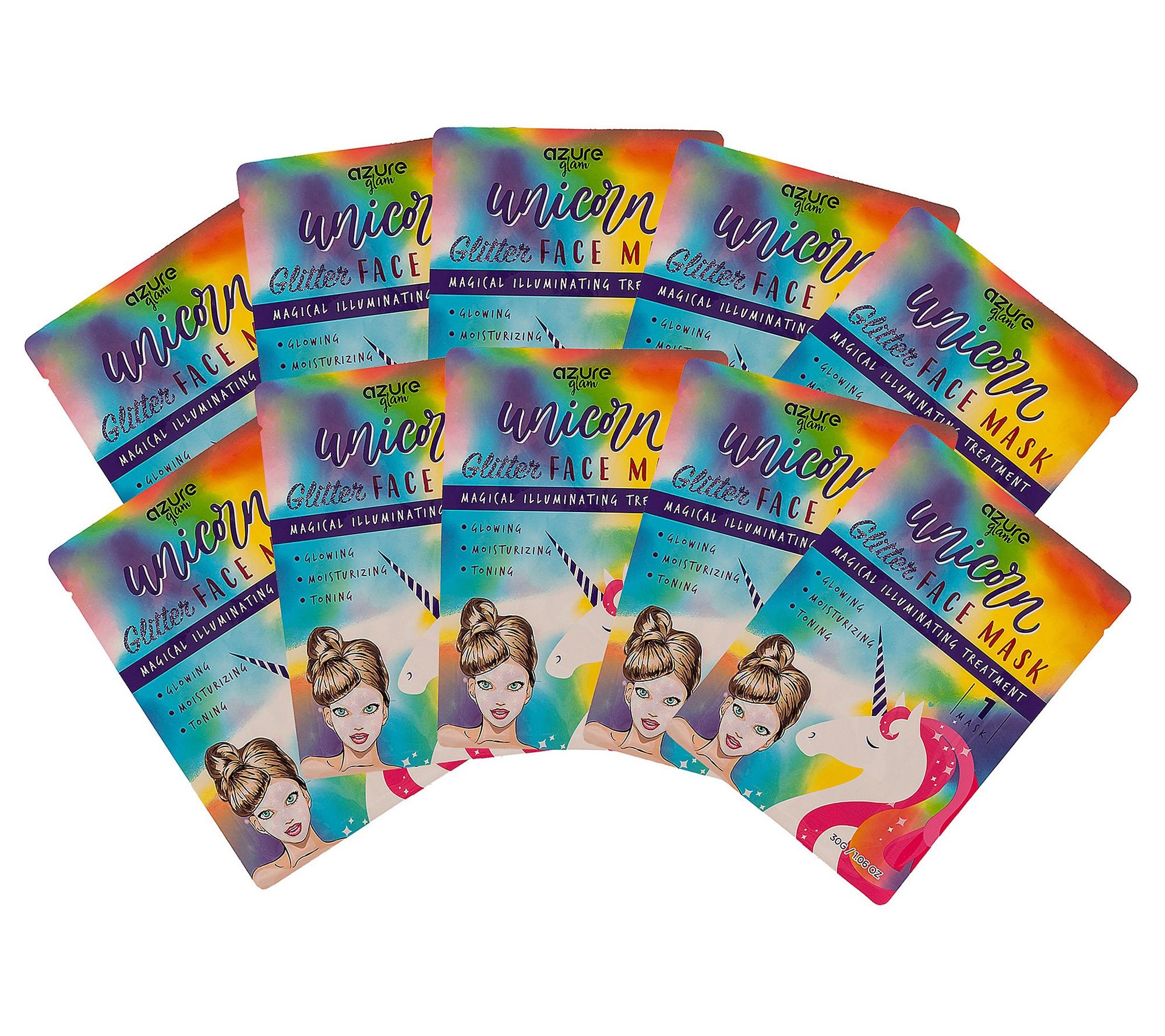 Download Azure Cotton Sheet Face Mask 10 Pack Qvc Com PSD Mockup Templates