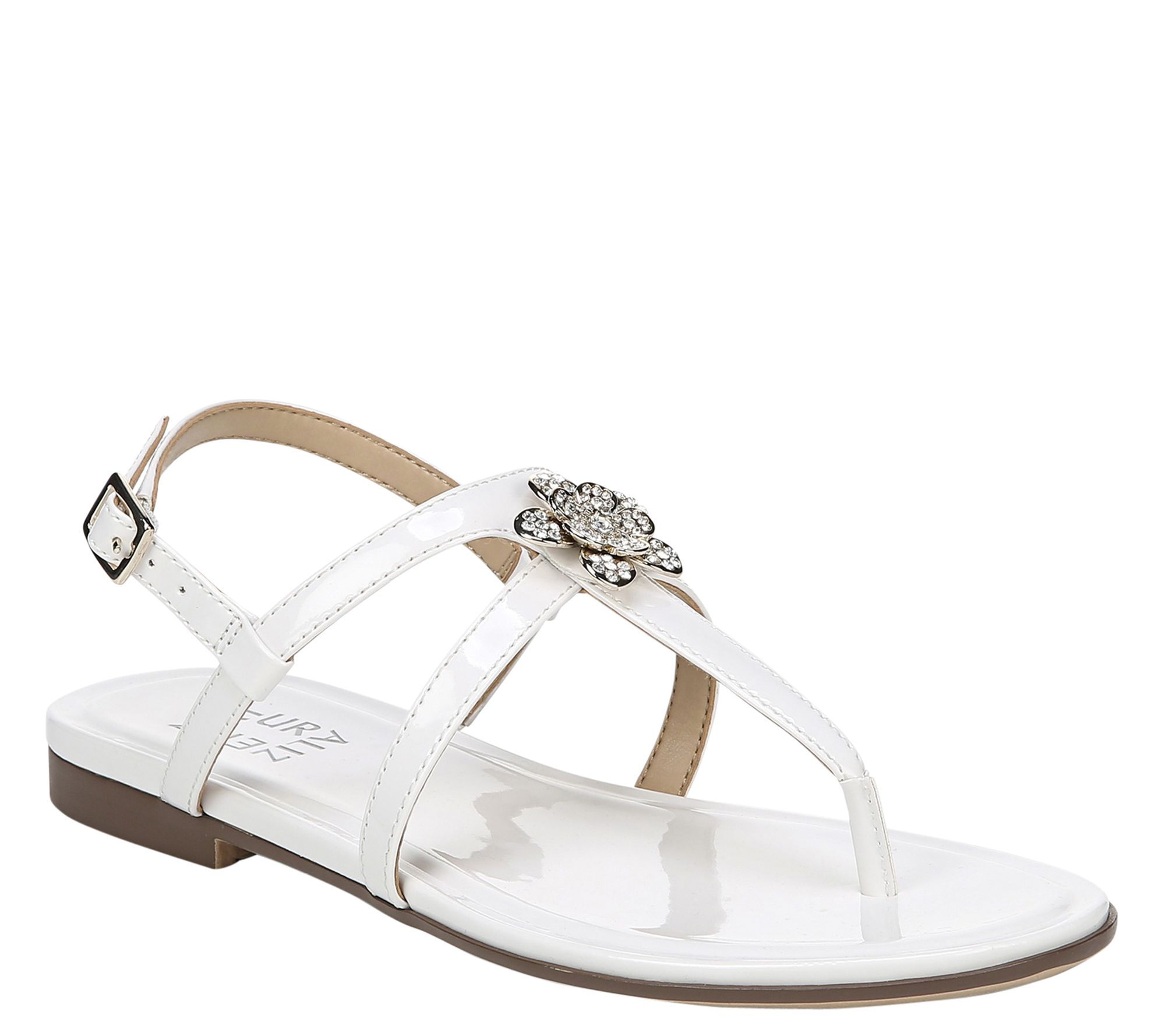 Naturalizer Strappy Sandals with Flower Detail- Tilly - QVC.com