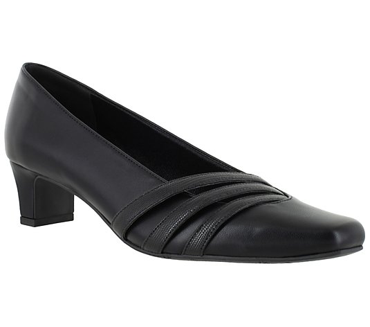 Easy Street Squared Toe Slip-On Pumps - Entice
