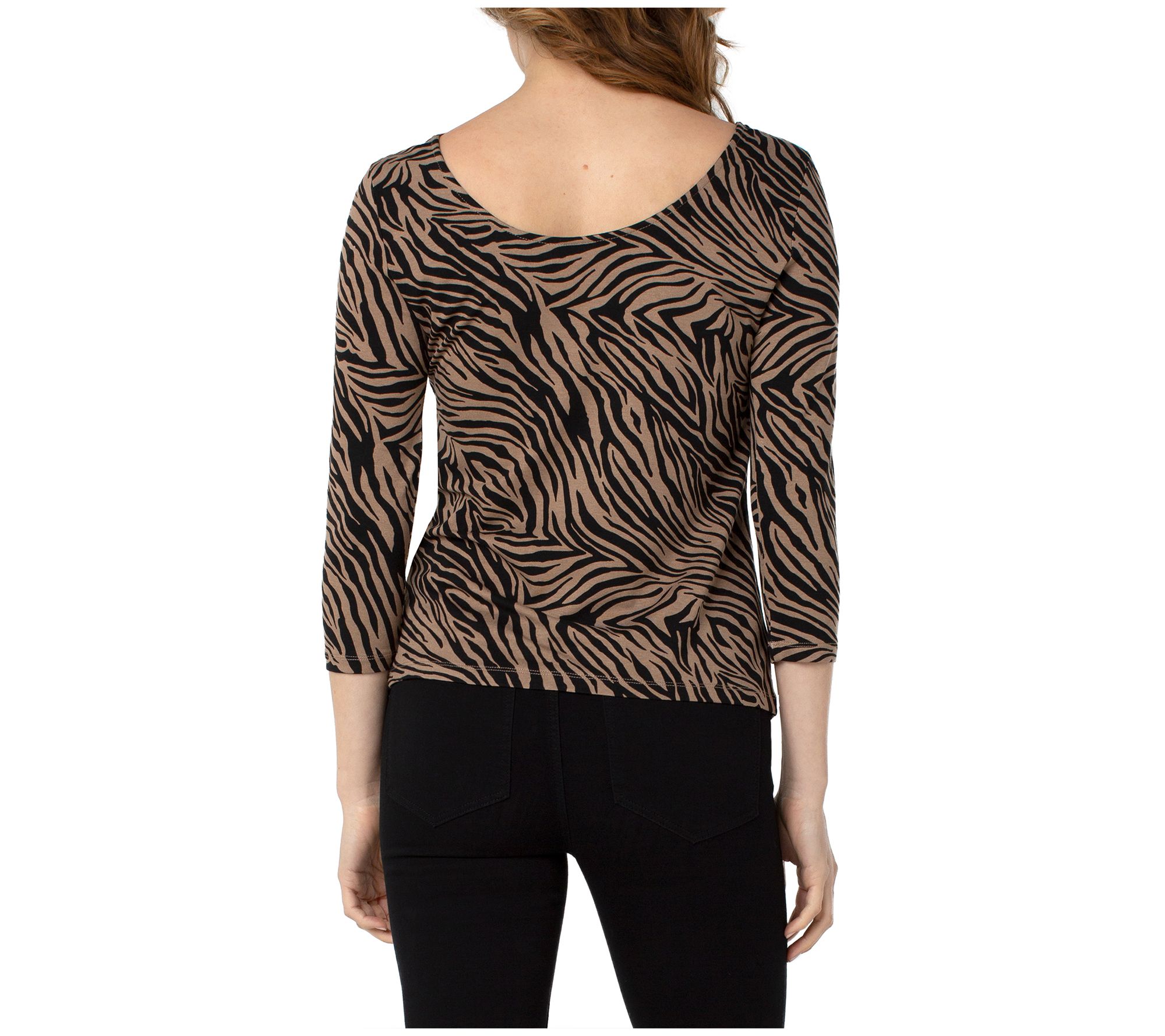 Liverpool Los Angeles Scoop Back Knit Top - QVC.com