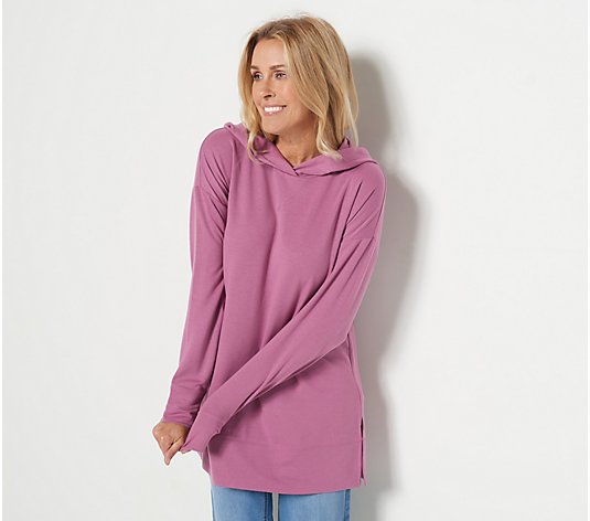 Denim & Co. Comfort Zone Soft Blend Knit Reg Top Sweatshirt