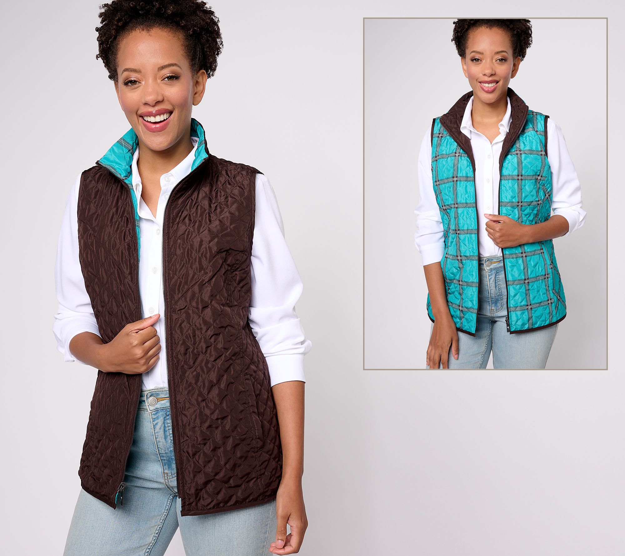 Belle by Kim Gravel Quilted Zip-Front Jacket 