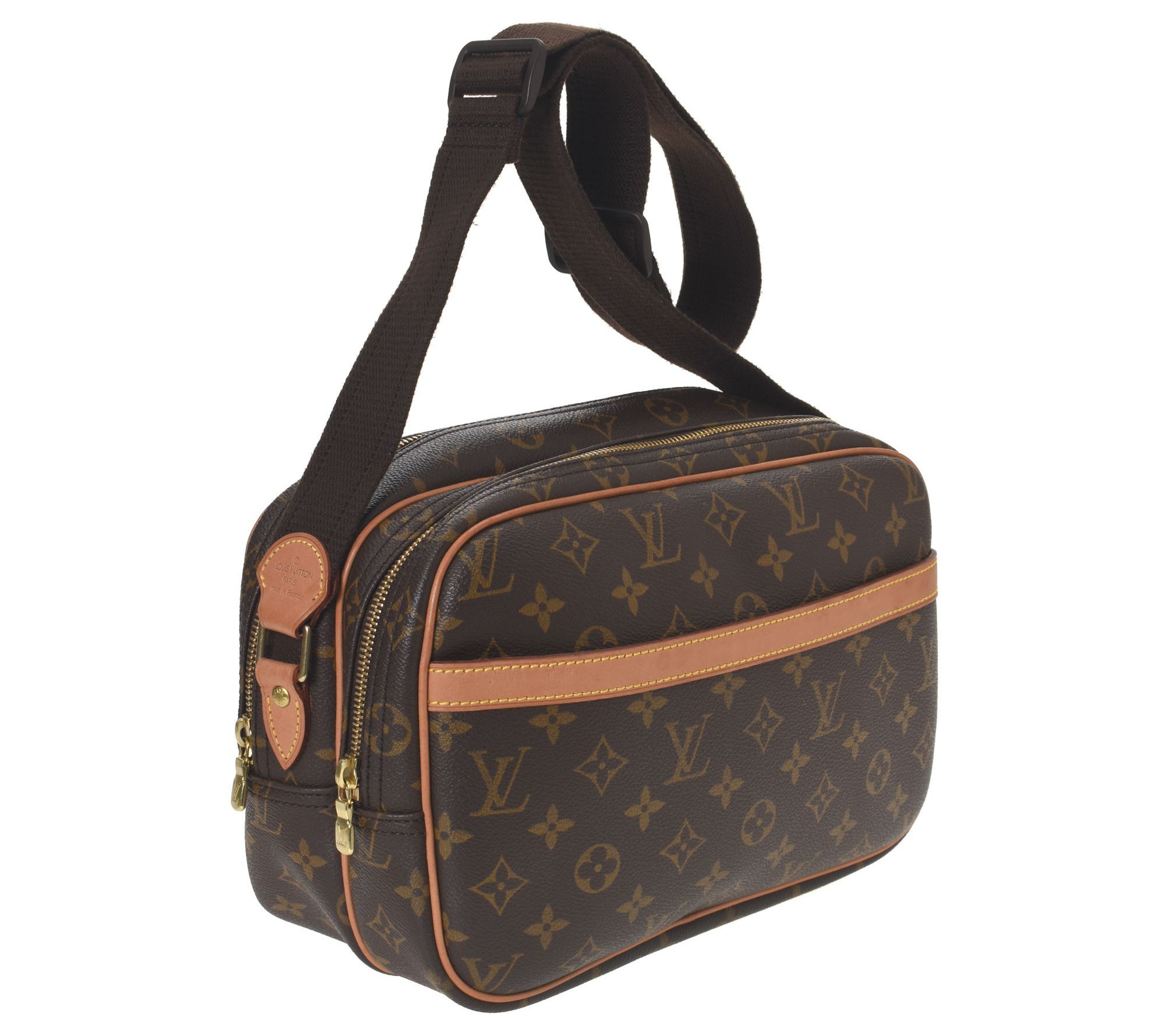 Louis Vuitton Reporter Pm Brown Canvas Shoulder Bag (Pre-Owned