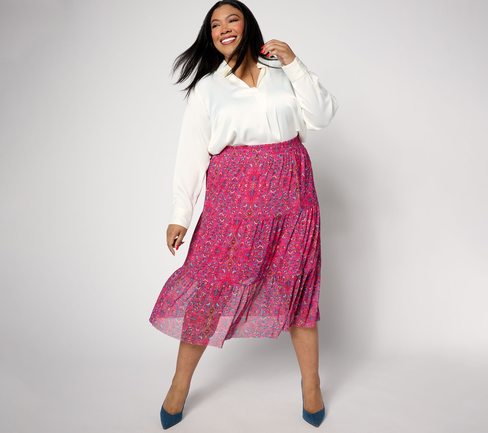 Long summer clearance skirts qvc