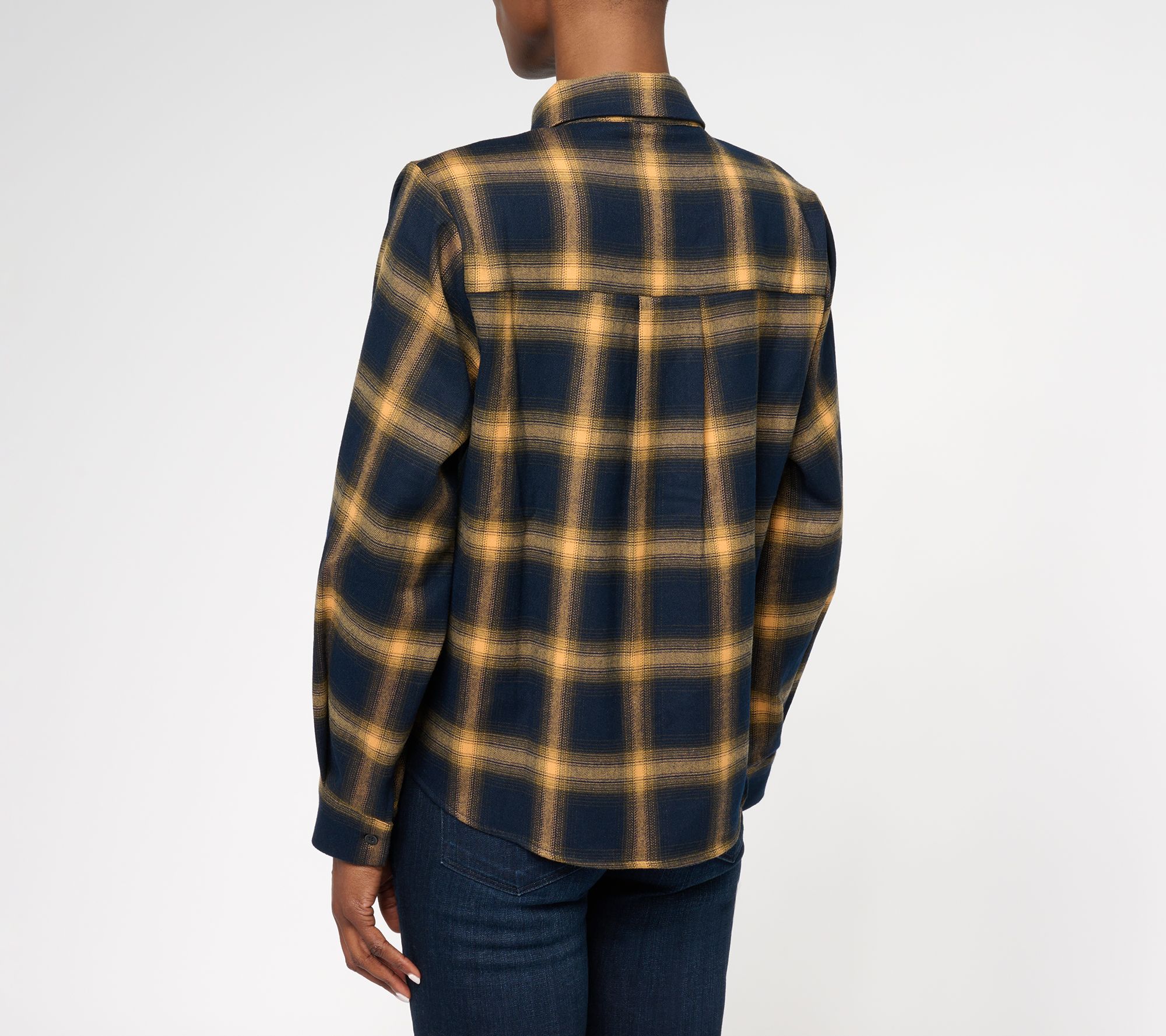 As Is Attitudes By Renee Cozy Plaid Shirt Jacket Qvc Com