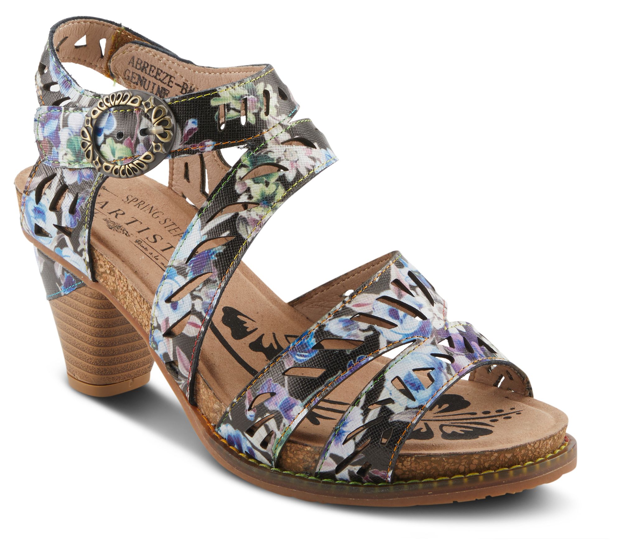 L'Artiste by Spring Step Leather Sandals - Abreeze - QVC.com