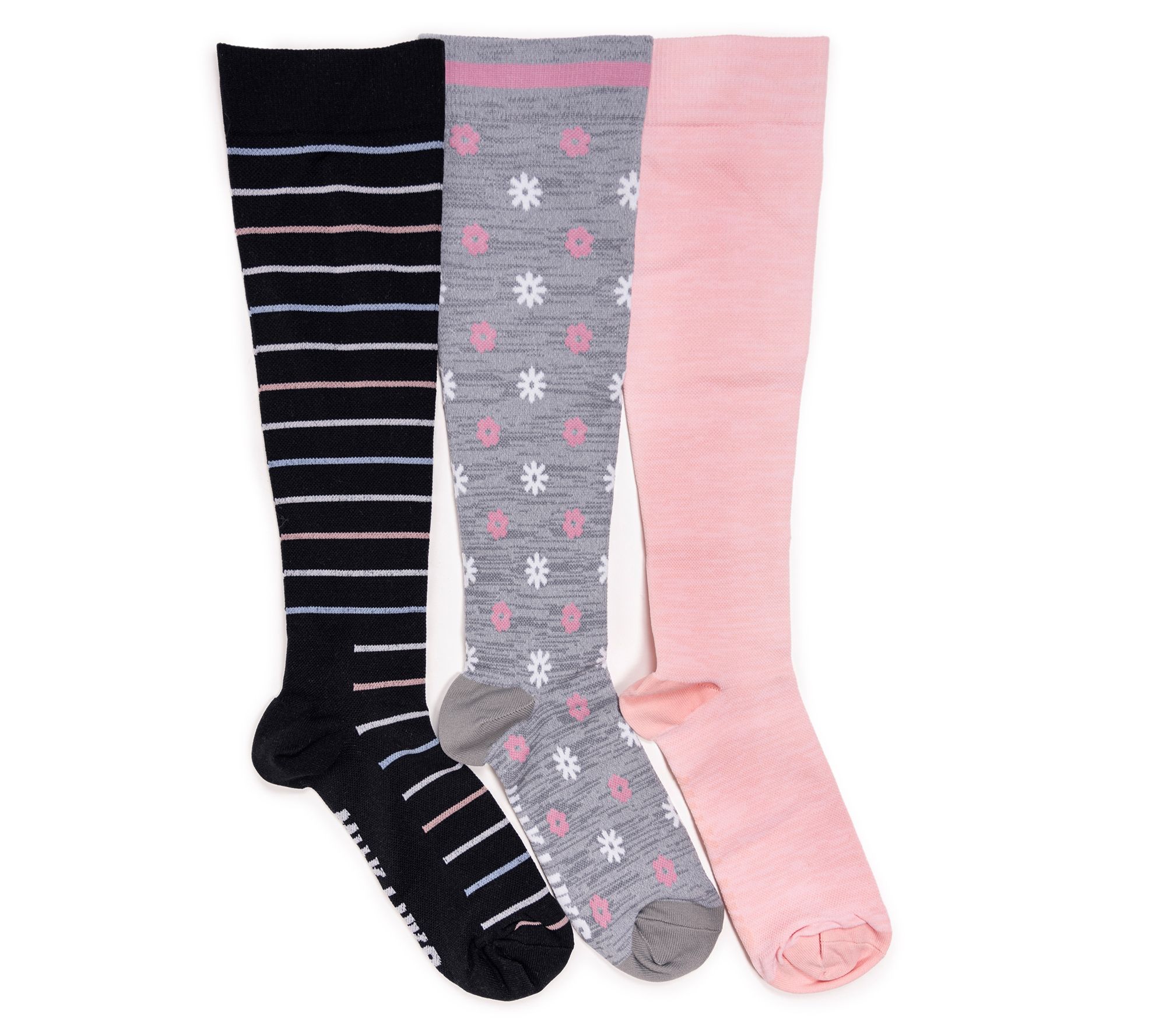 MUK LUKS Women's Compression Sock Set - 3 Pair