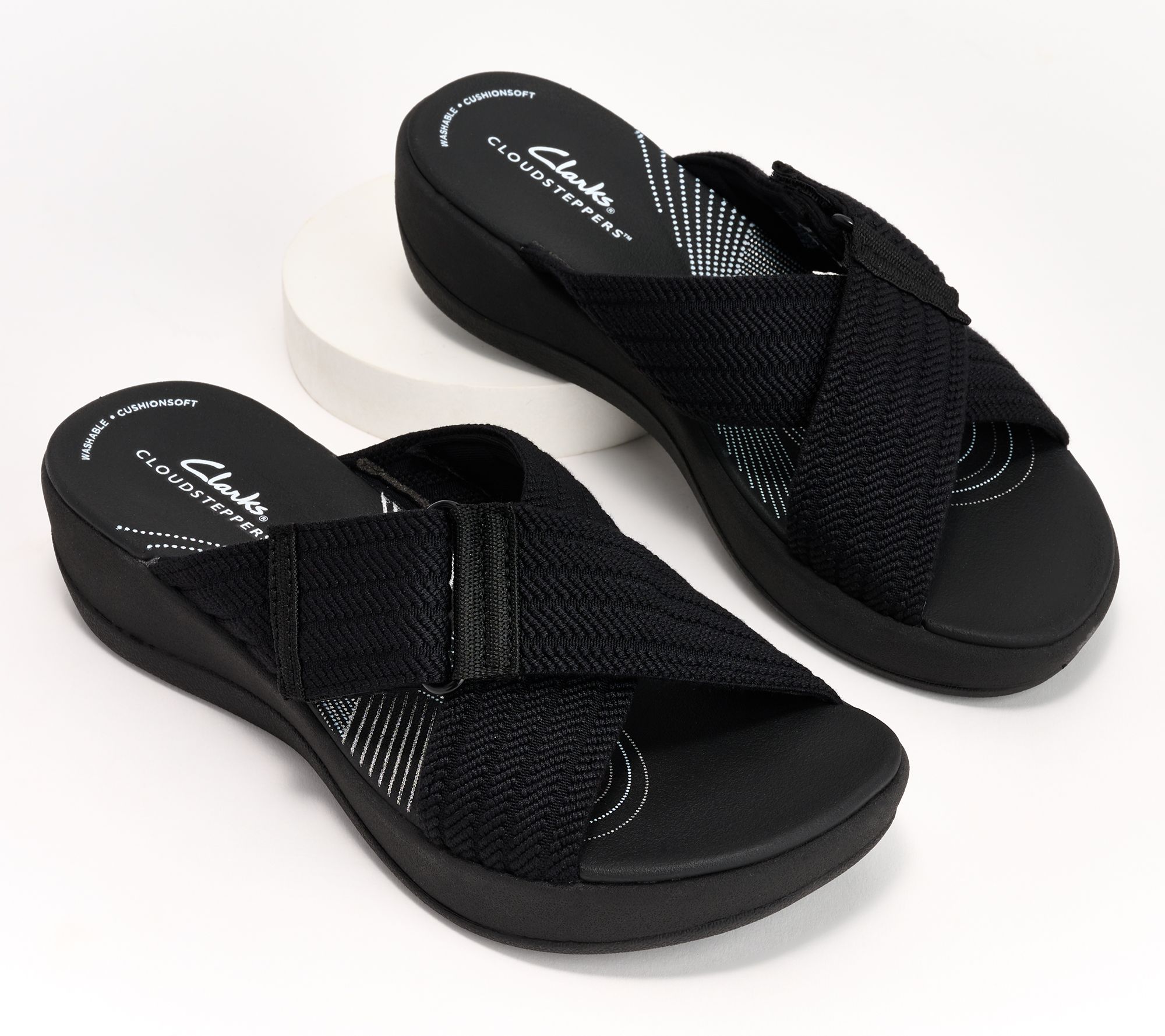 "As Is" Clarks Cloudsteppers Slip-On Slide- Arla Wave