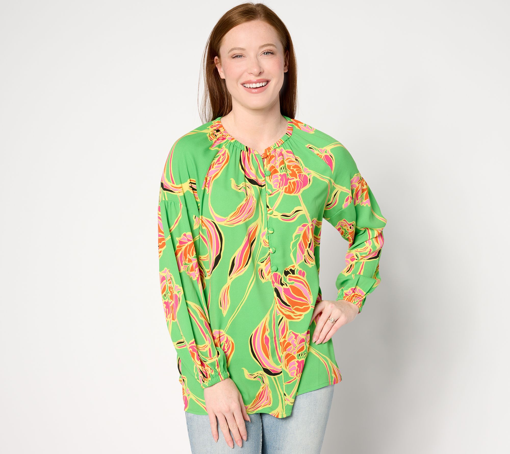 "As Is" Belle by Kim Gravel Suncatcher Peasant Blouse