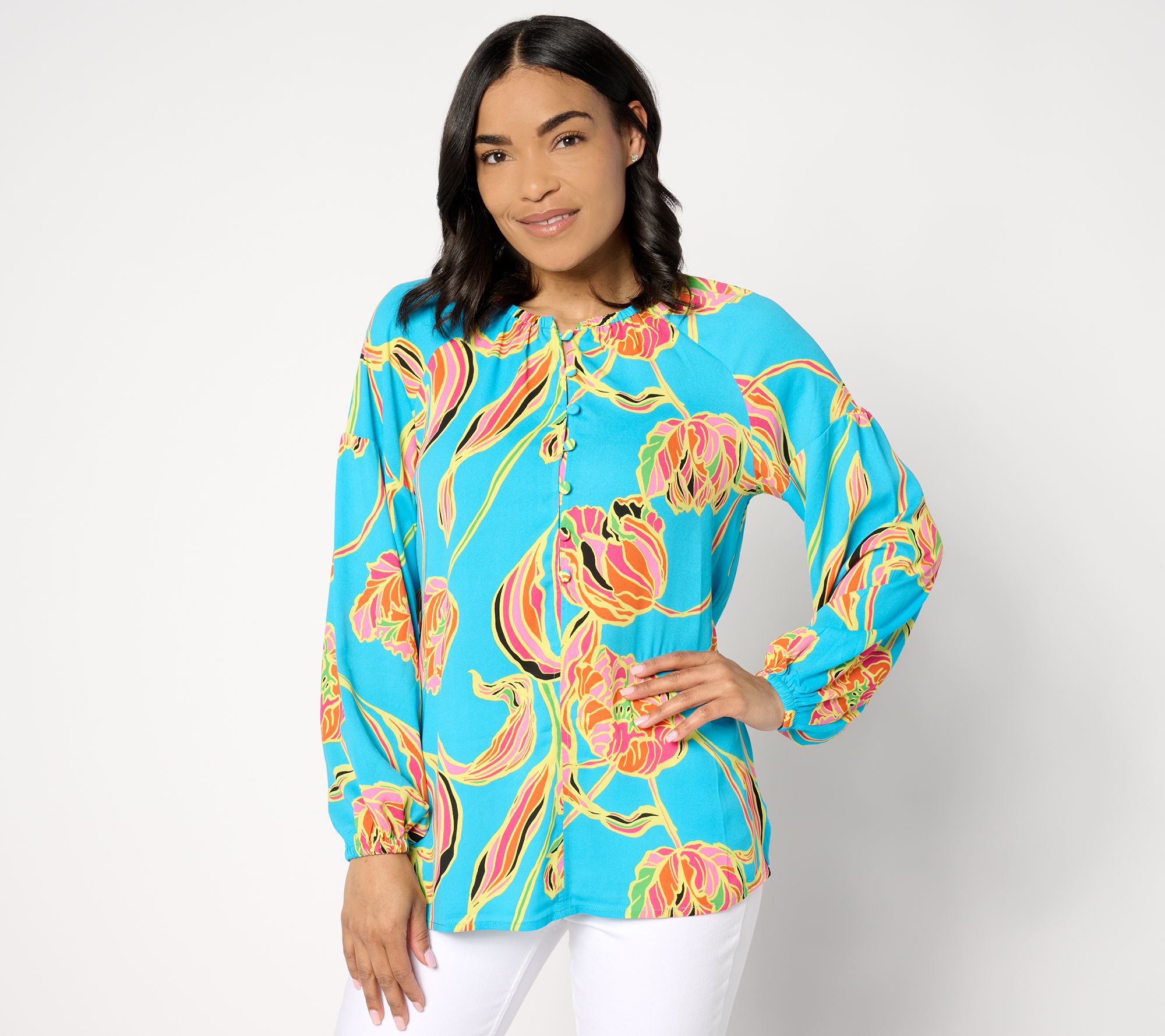 "As Is" Belle by Kim Gravel Suncatcher Peasant Blouse