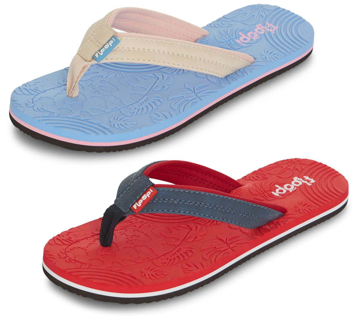 Floopi Women's Calli Floral Thong Flip Flop 2 Pack