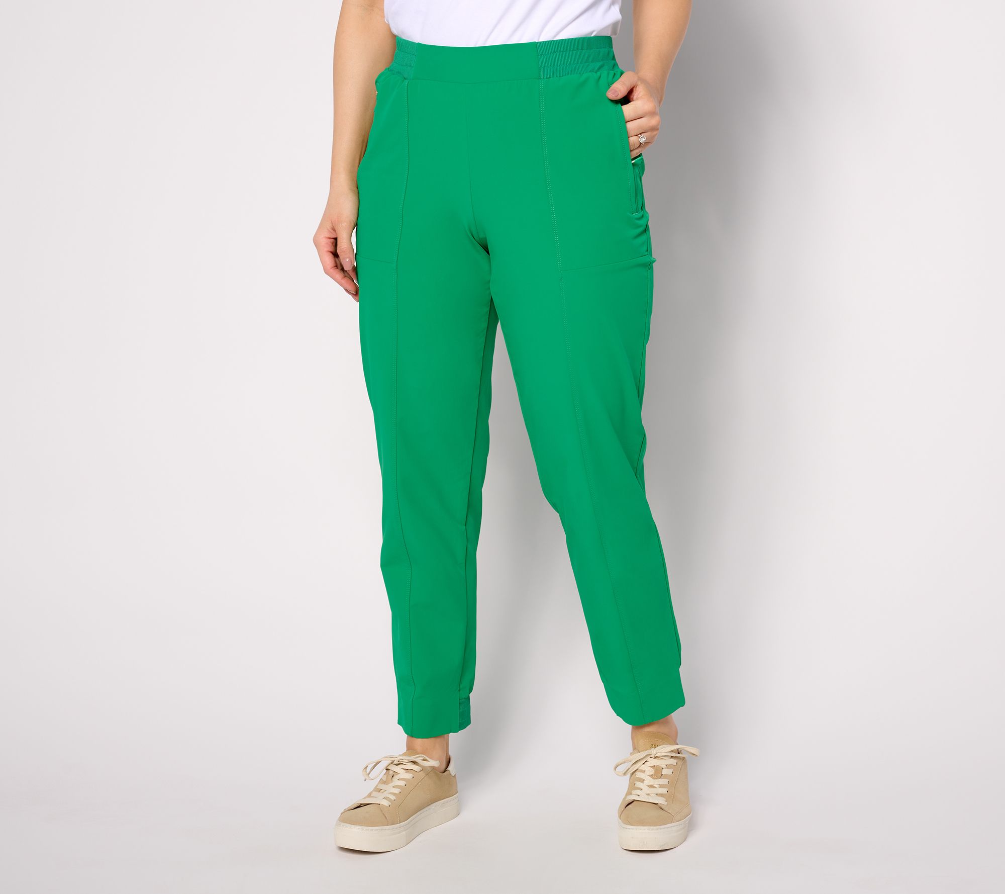 "As Is" Isaac Mizrahi Live! Petite Clubhouse Crop Pants