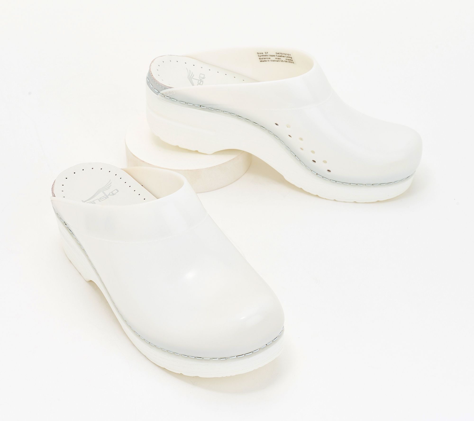 "As Is" Dansko Open Back Translucent Clogs- Sonja