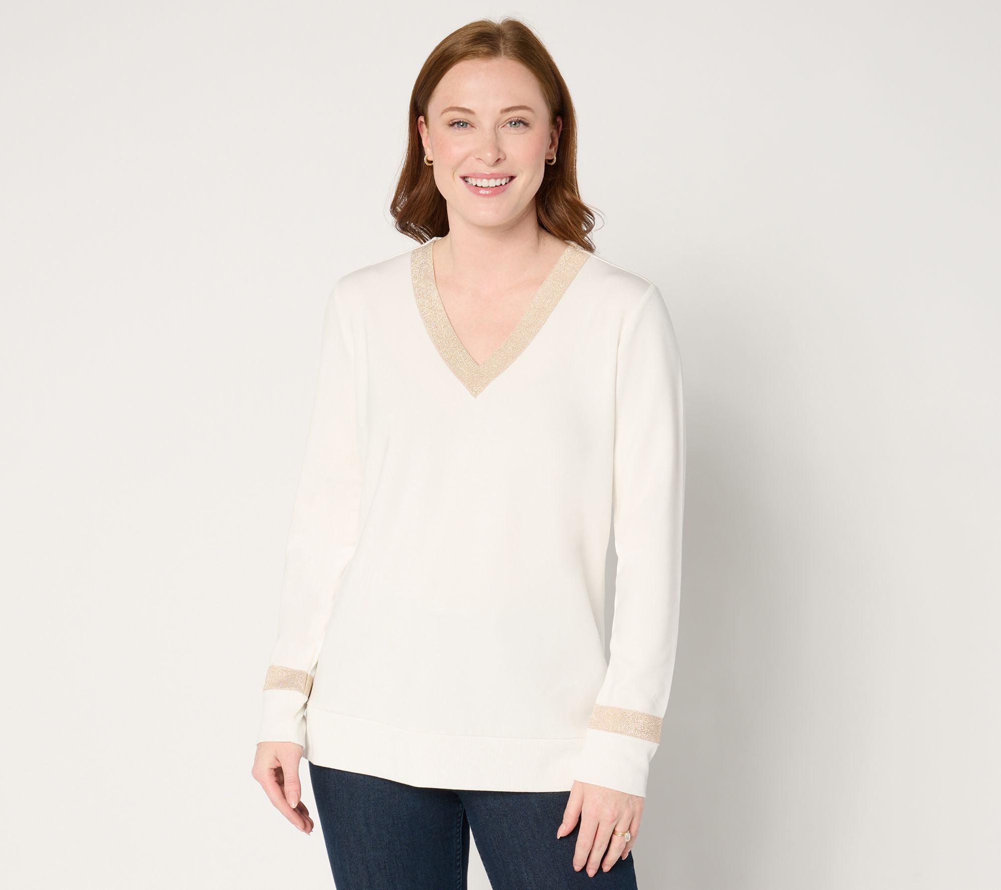 Belle by Kim Gravel ScubaLuxe Everyday Shine Glam Top