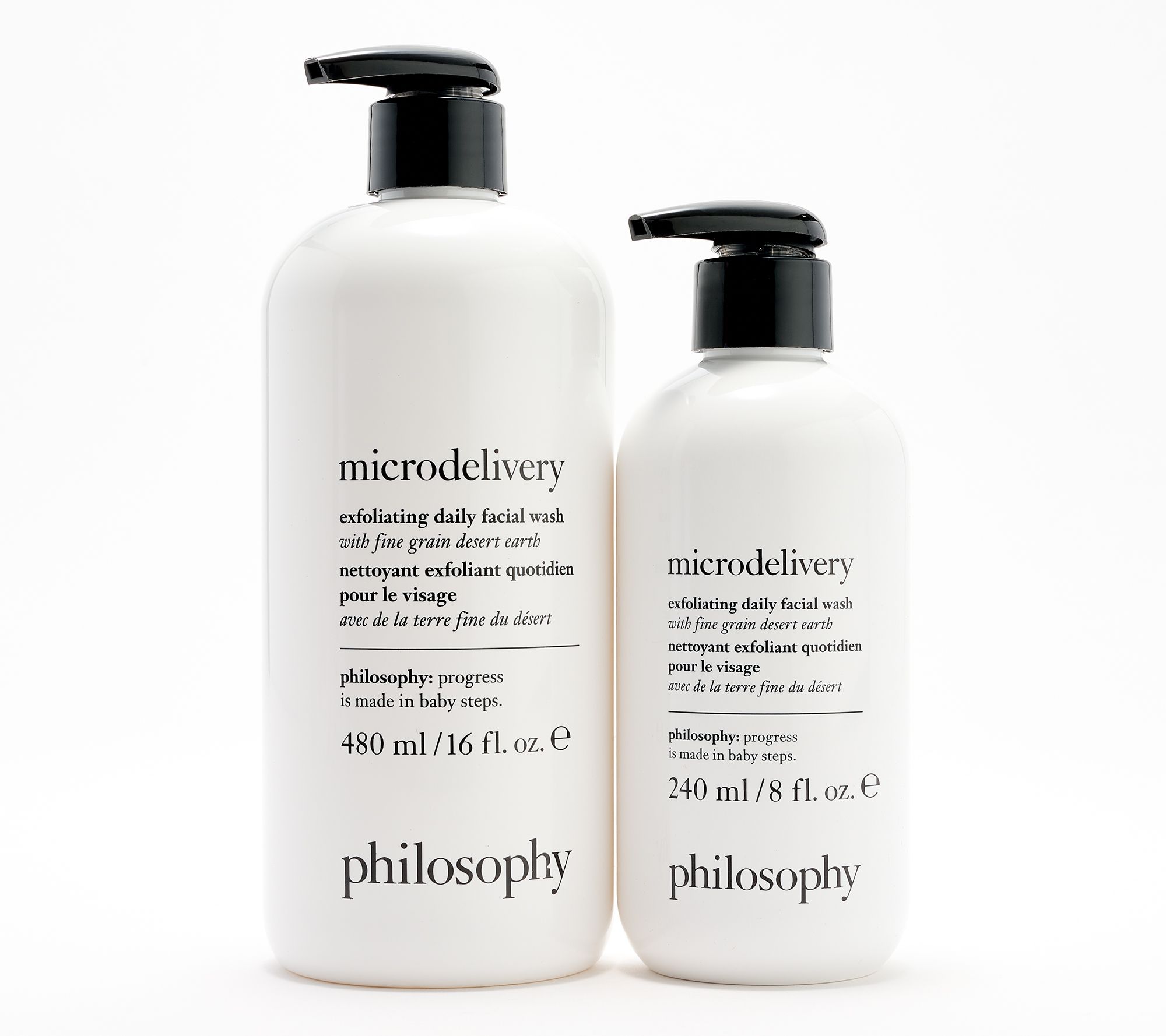 philosophy microdelivery exfoliating face wash 16oz & 8oz - QVC.com