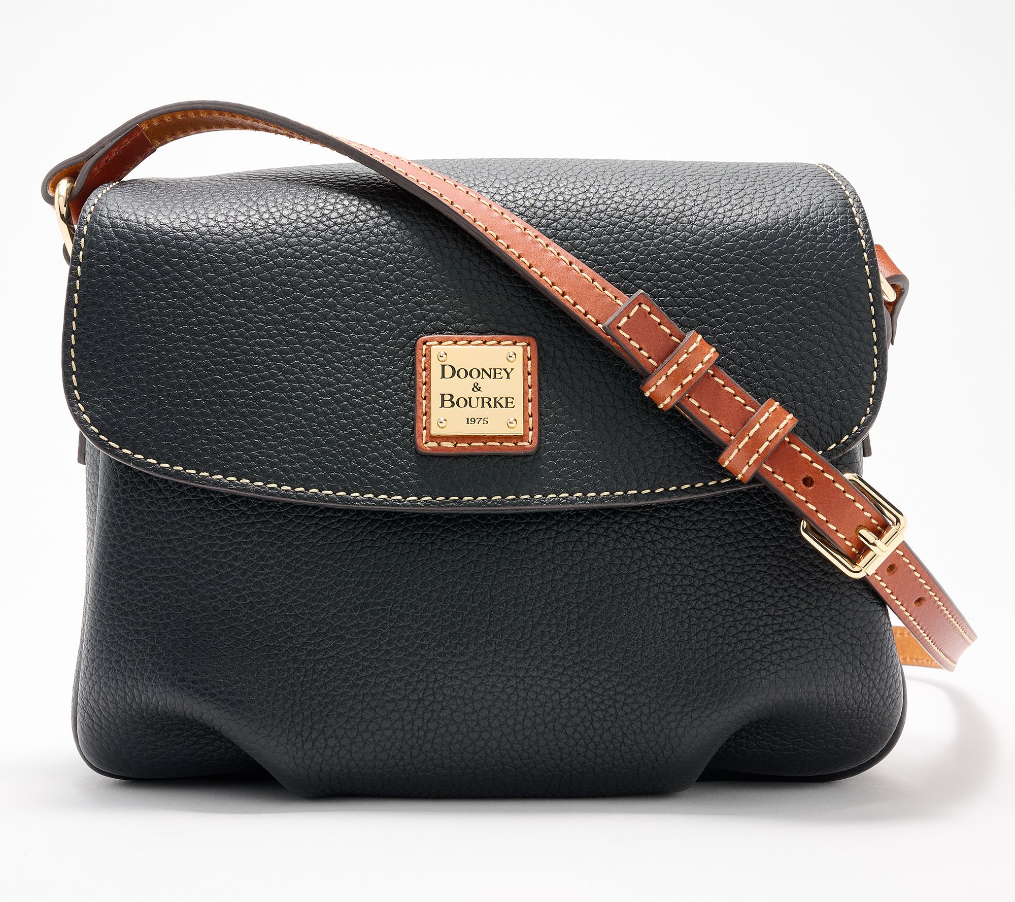 Dooney & Bourke Pebble Leather Reina Flap Crossbody