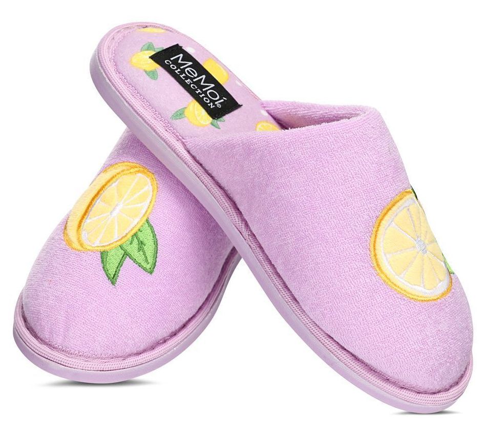 MeMoi Women's Terry Slide Print Slippers