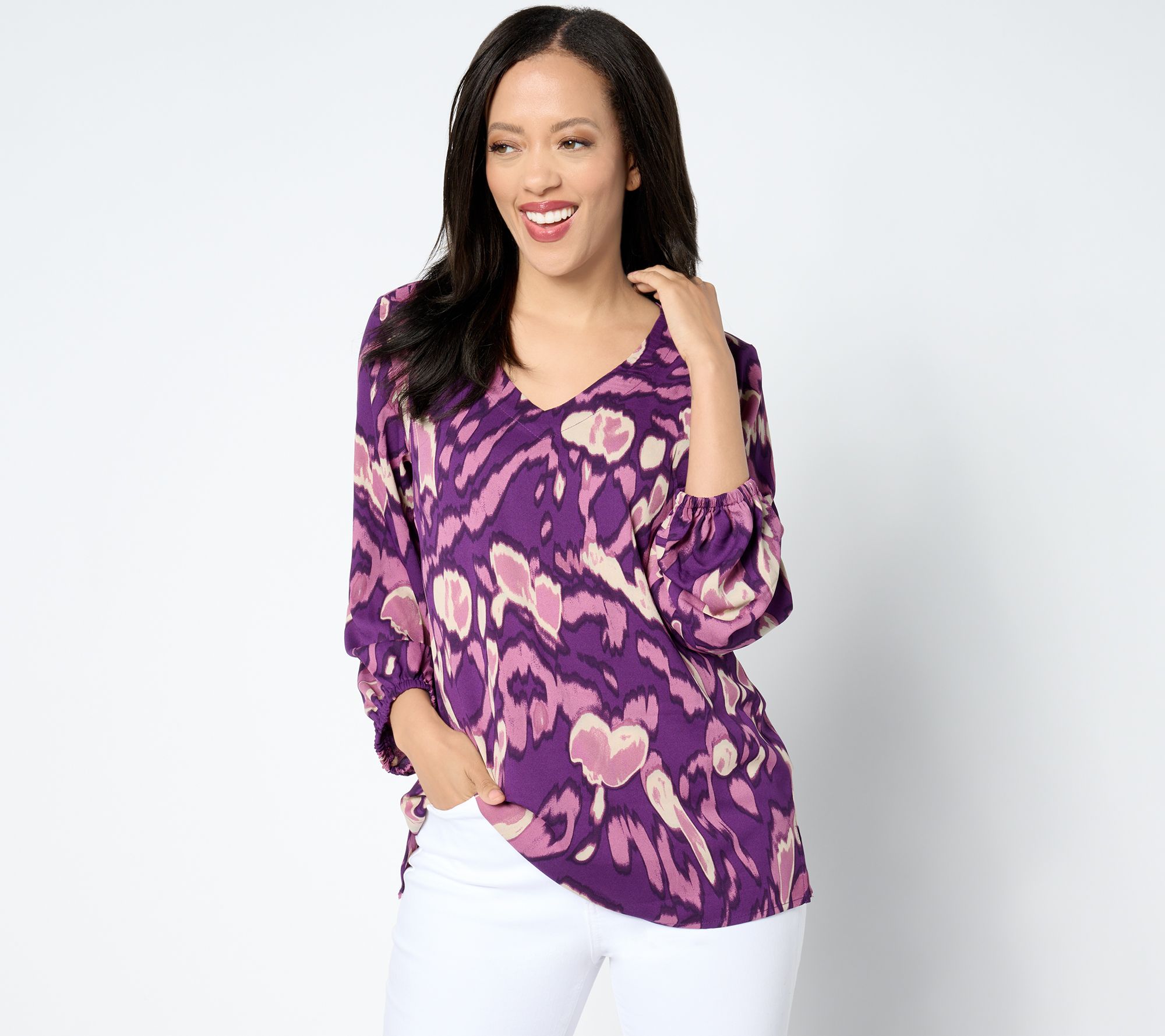 "As Is" Belle by Kim Gravel Wild Side Drama Sleeve Blouse