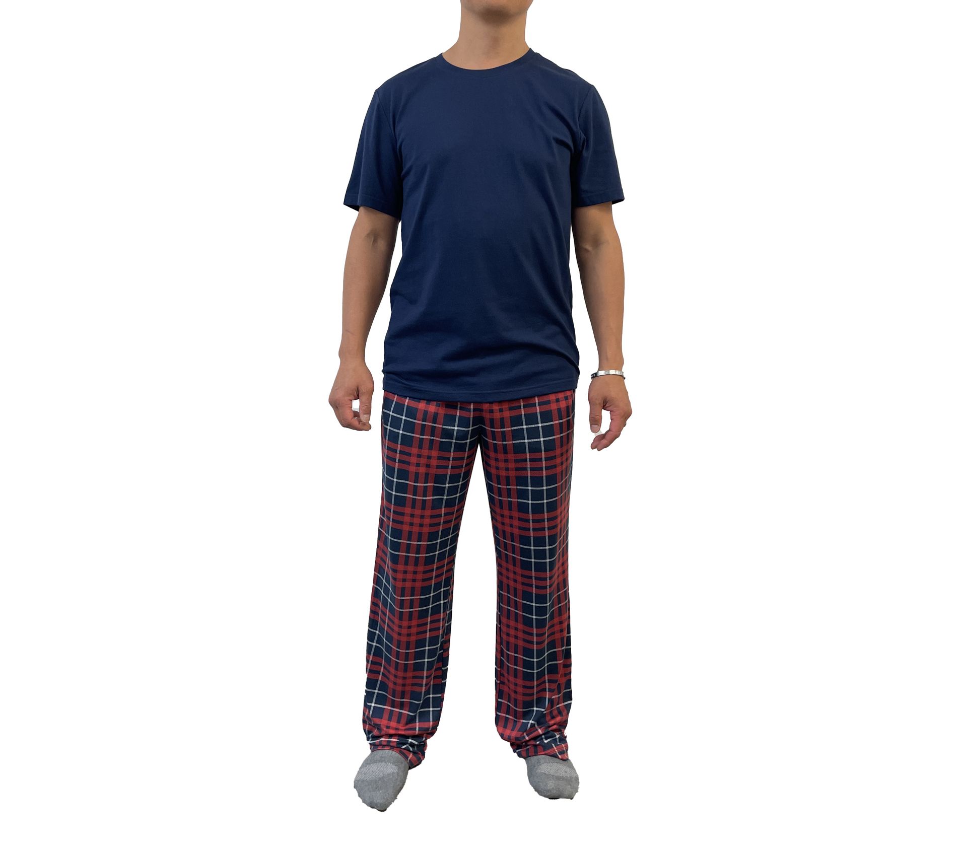 LATTELOVE Men's Tee & Drawstring Pant Pajama Set