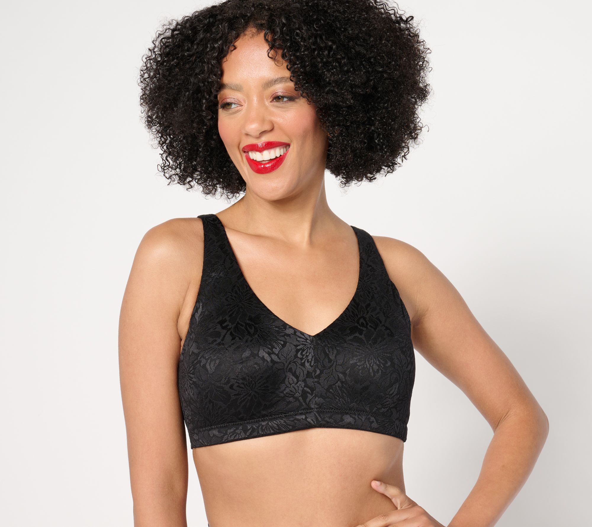 "As Is" Breezies Dahalia Lace Unlined Wirefree Bra