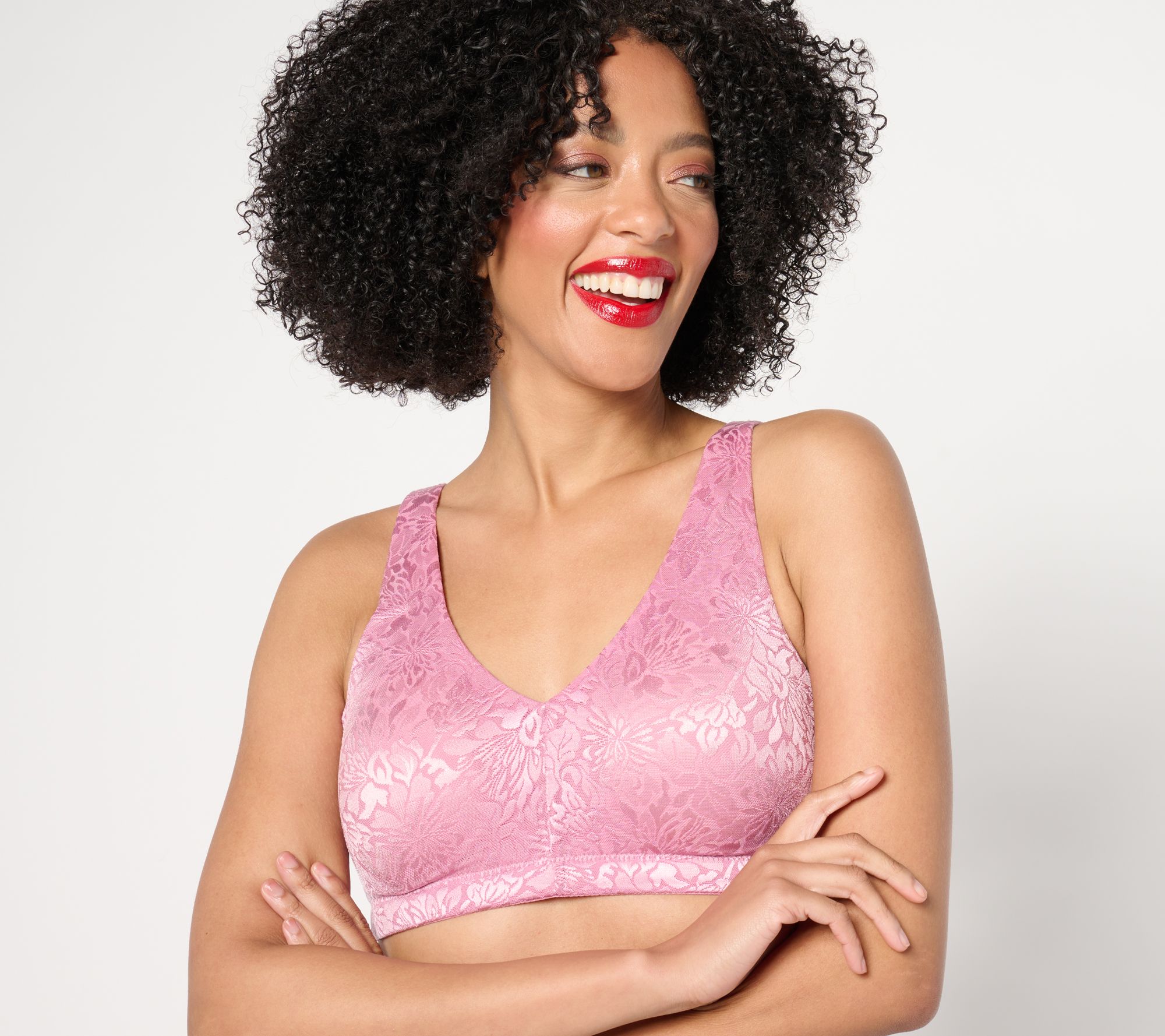 "As Is" Breezies Dahalia Lace Unlined Wirefree Bra