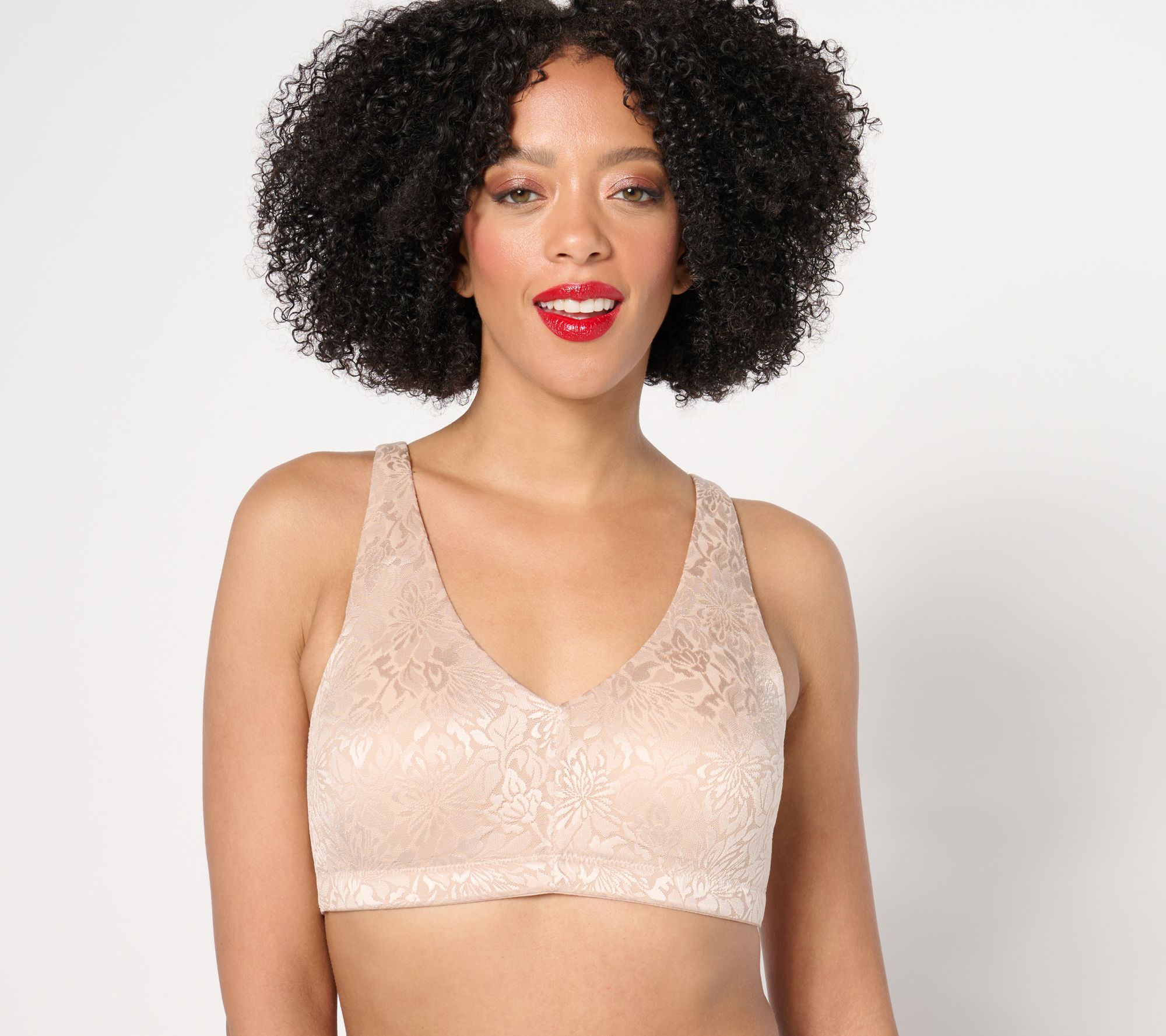 "As Is" Breezies Dahalia Lace Unlined Wirefree Bra