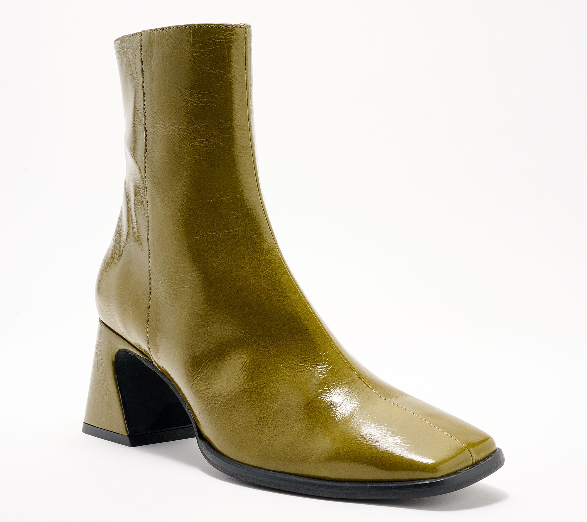 "As Is" Intentionally Blank Leather Ankle Boots- Taffy