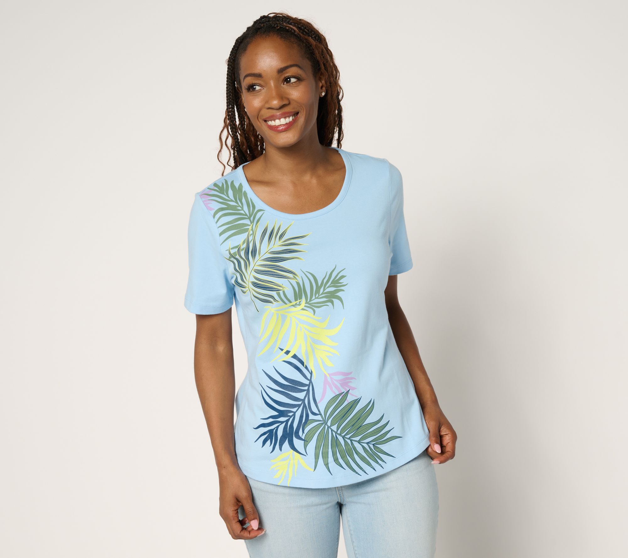 Sport Savvy Tropical Placed Print Tee