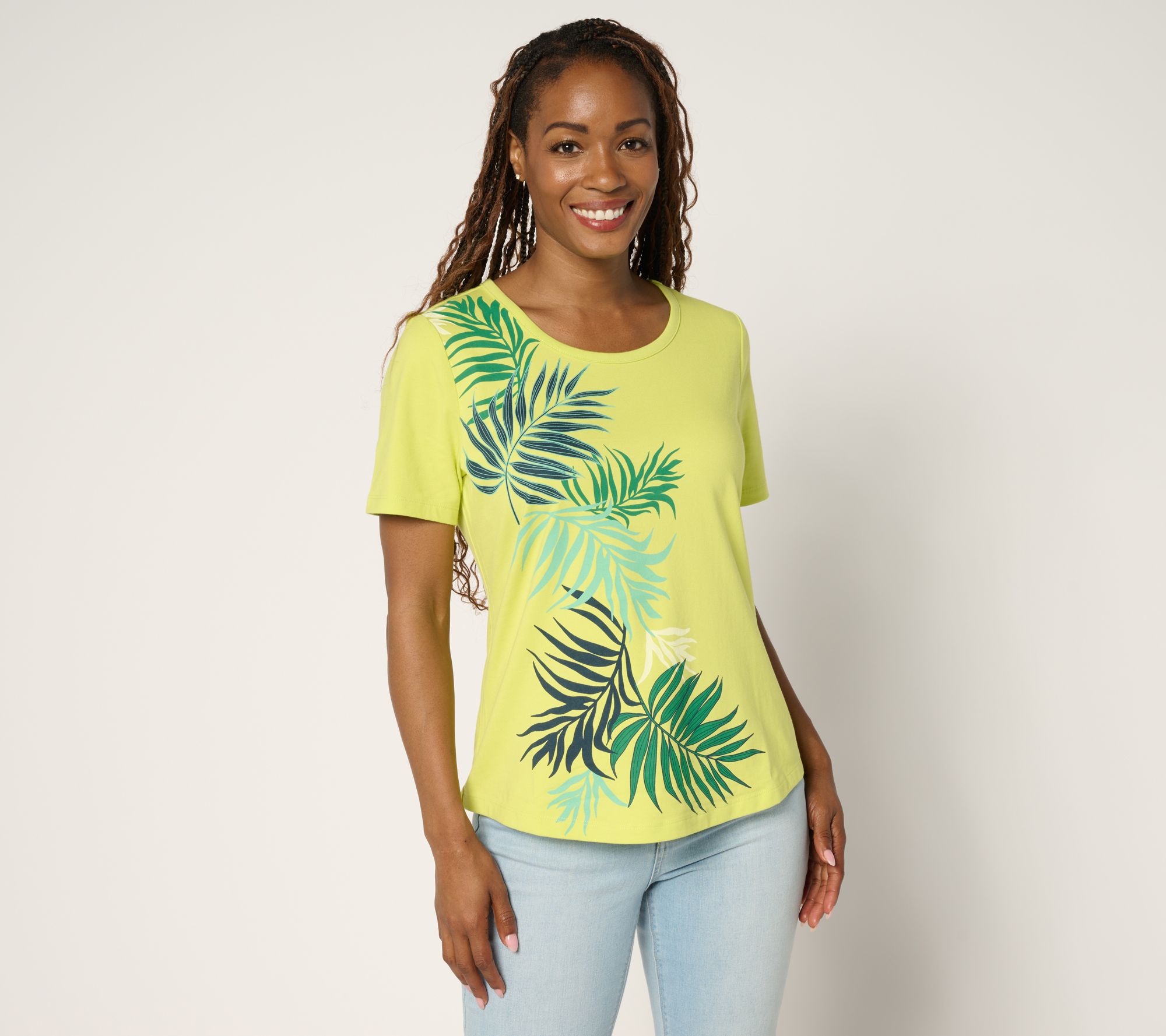 Sport Savvy Tropical Placed Print Tee