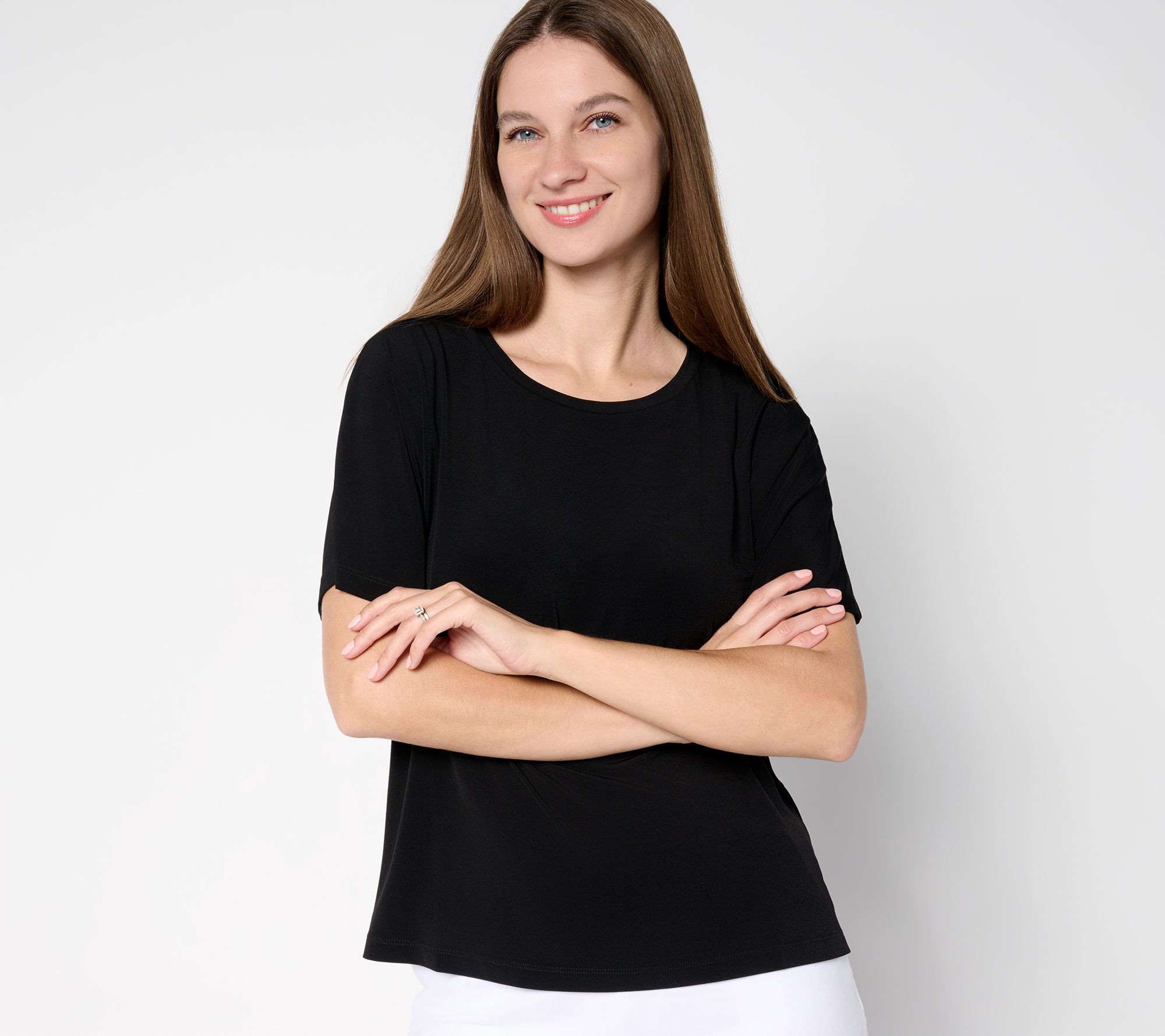 Susan Graver Essentials Liquid Knit Dolman Sleeve Top