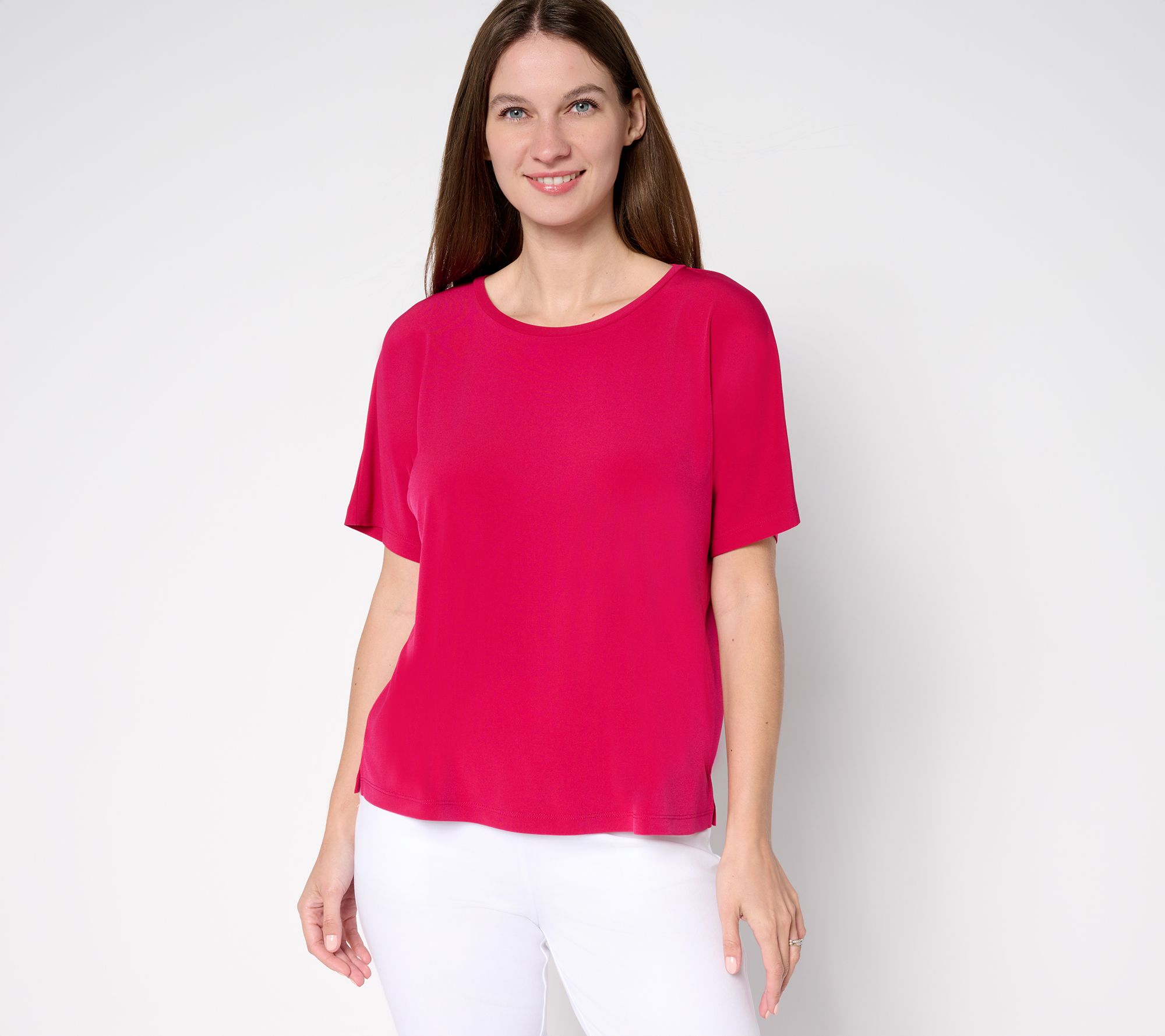 Susan Graver Essentials Liquid Knit Dolman Sleeve Top