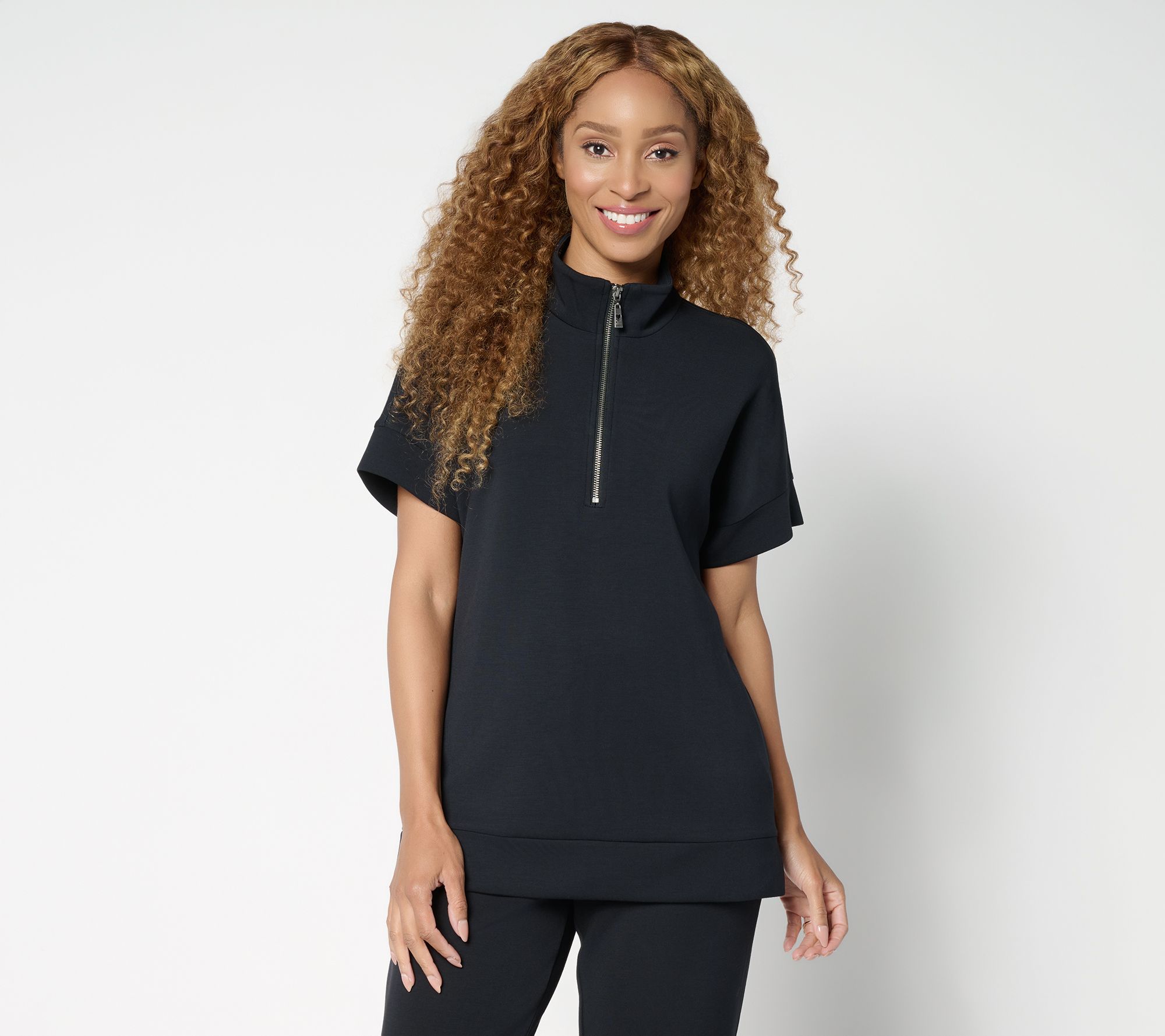 Belle by Kim Gravel ScubaLuxe On the Go Half Zip Top